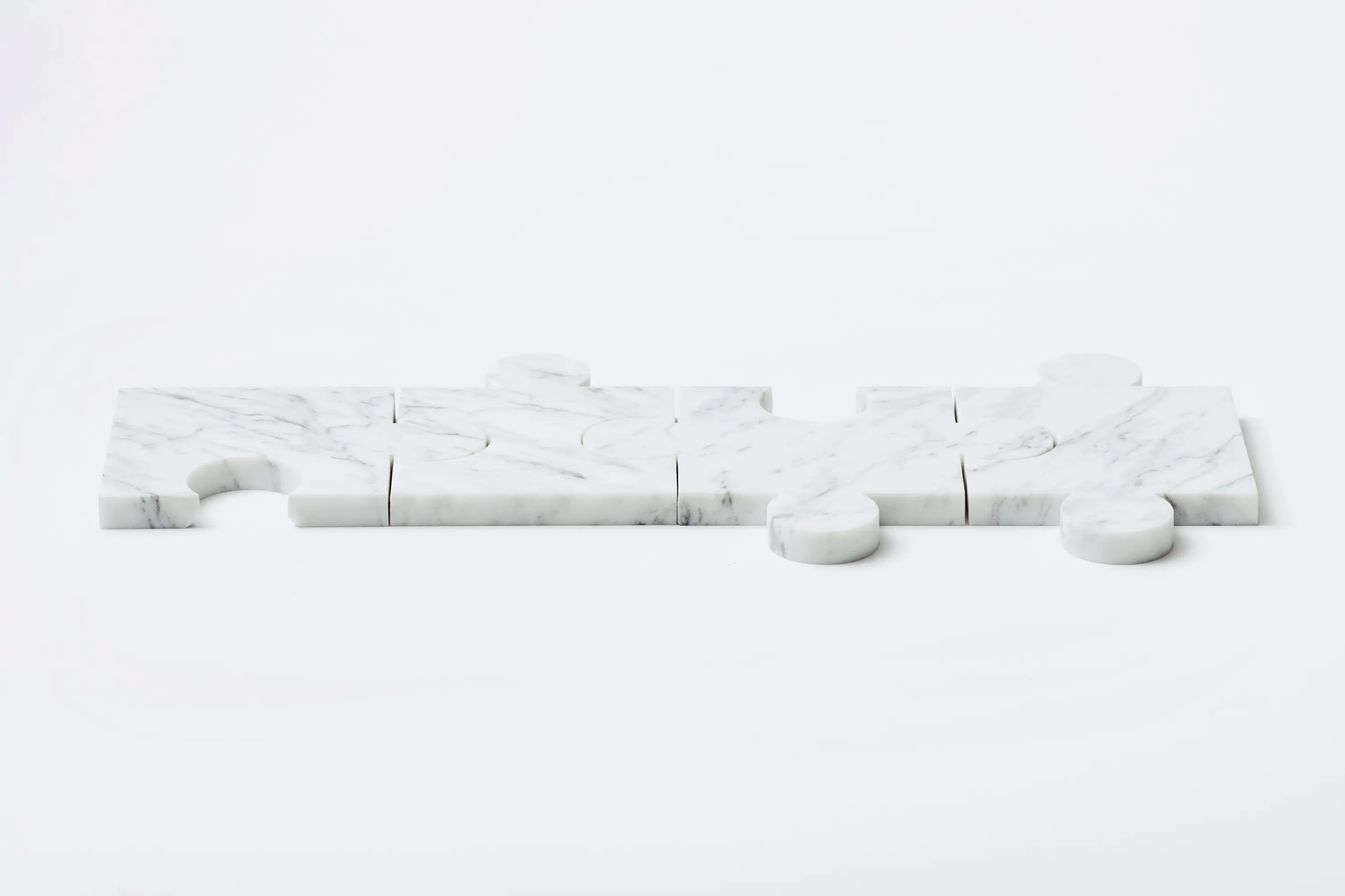 tre product - Stonecut Puzzle Coasters White