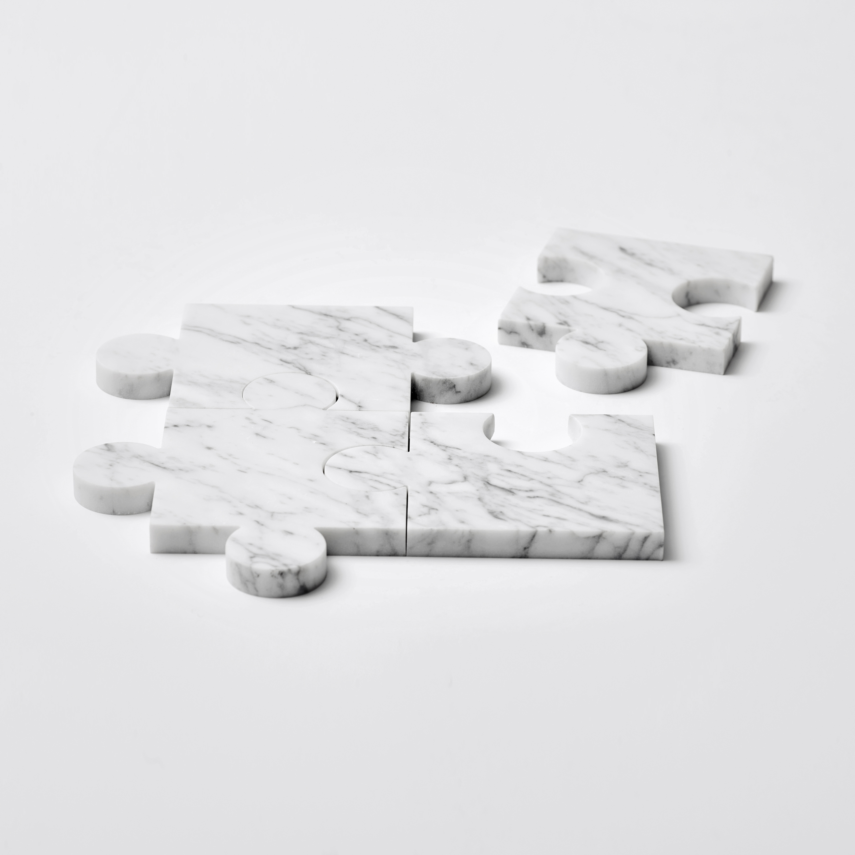 Afficher le produit Stonecut Puzzle Coasters White du fabricant tre product