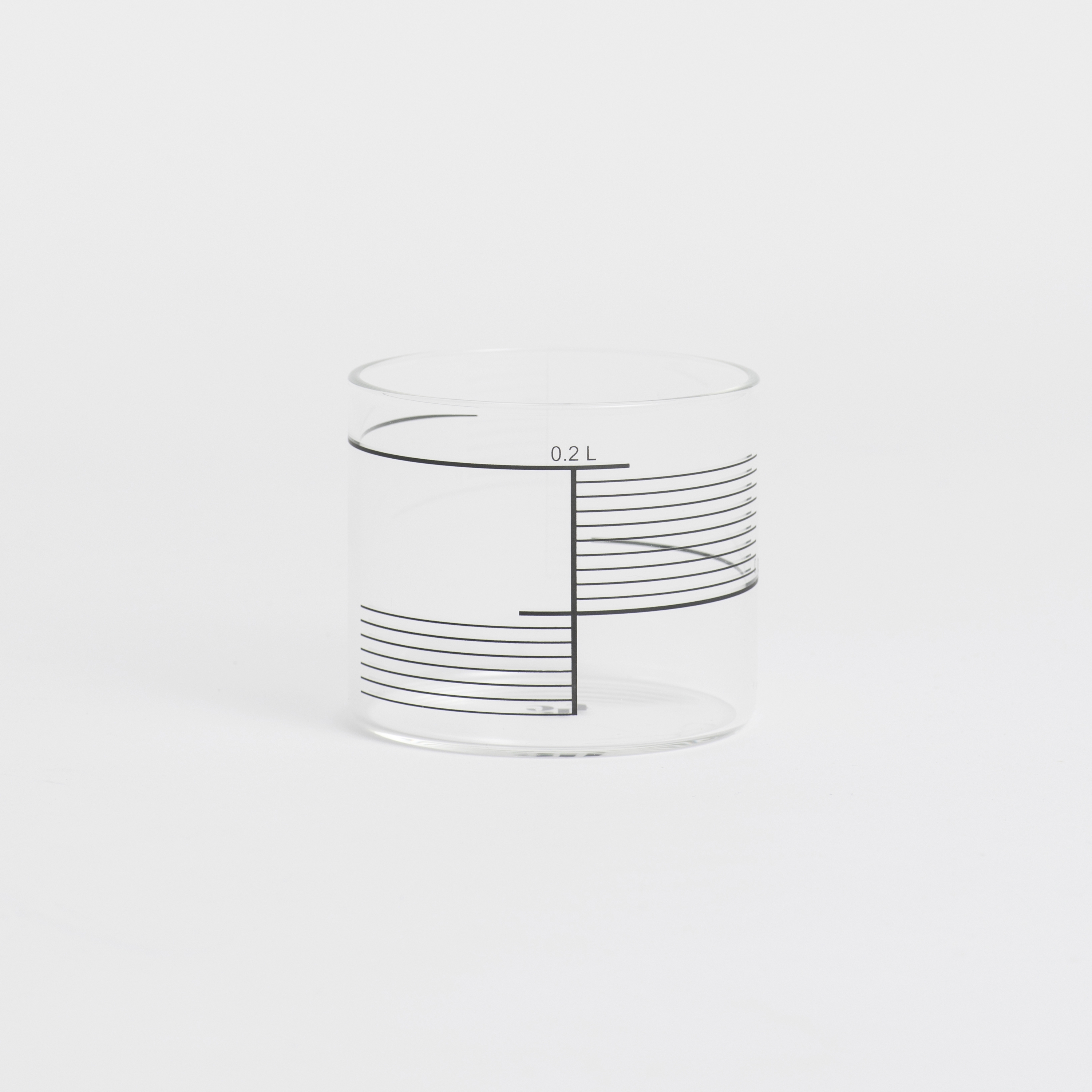 0,2L Glass Square Stripes