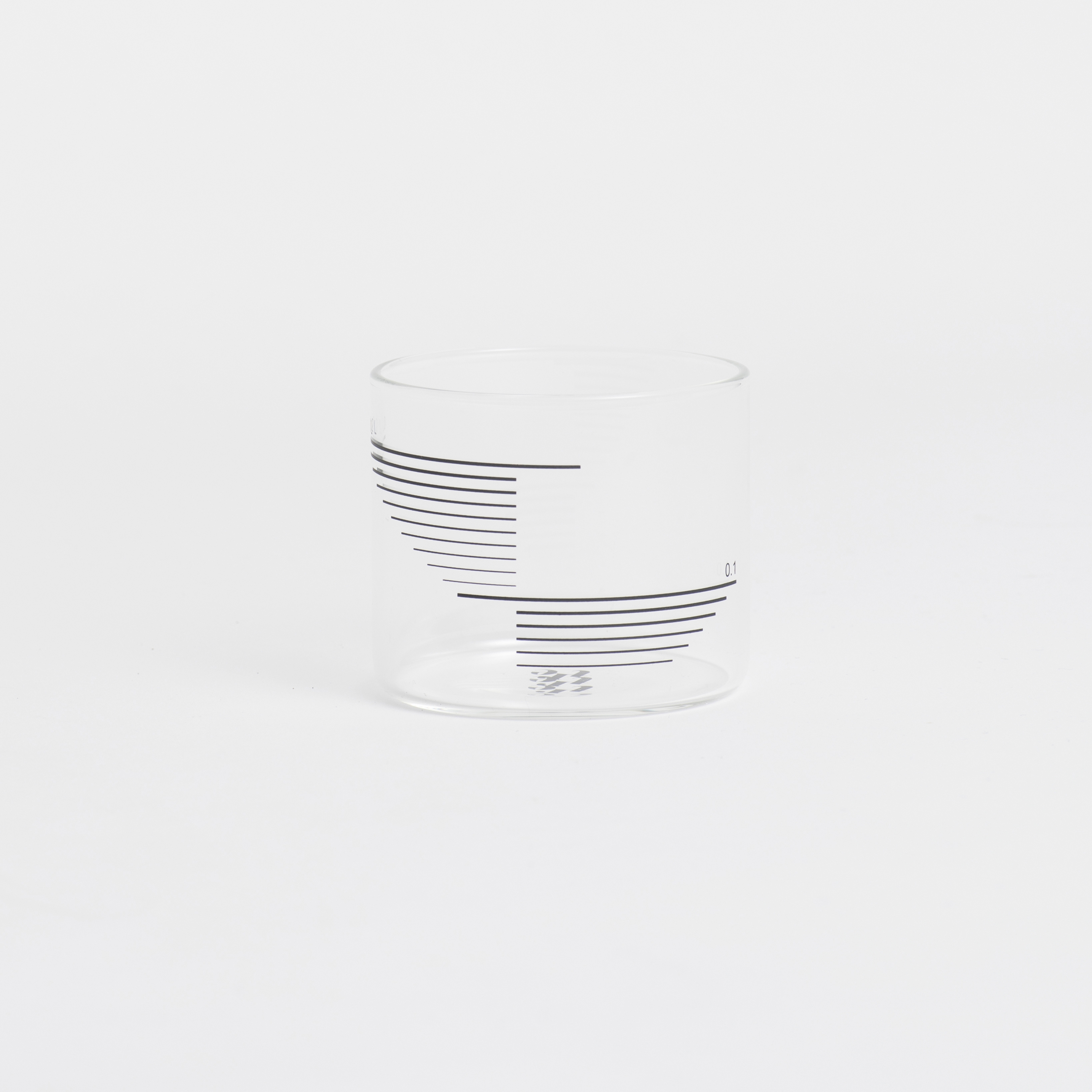 0,2L Glass Rectangle Stripes