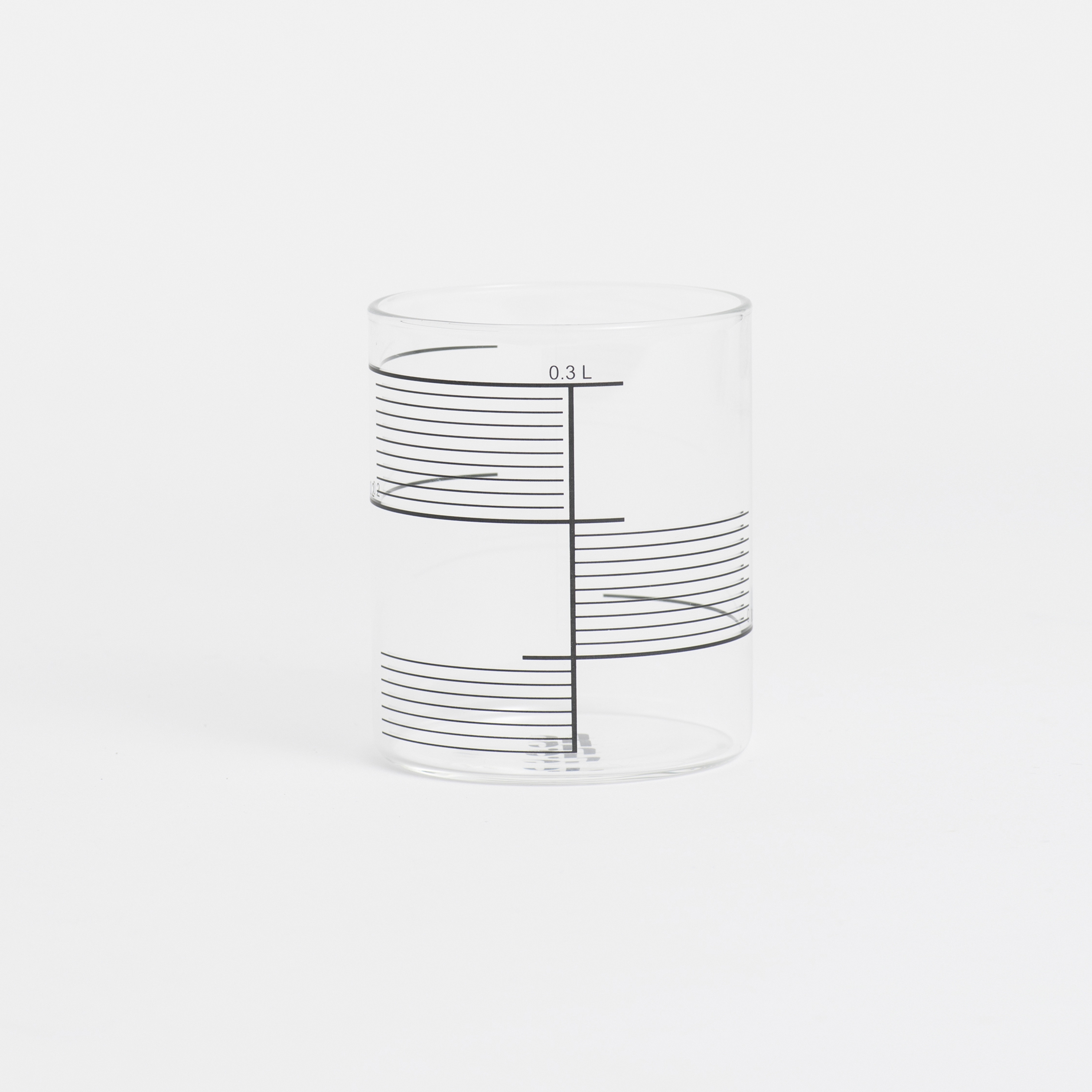 0,3L Glass Square Stripes