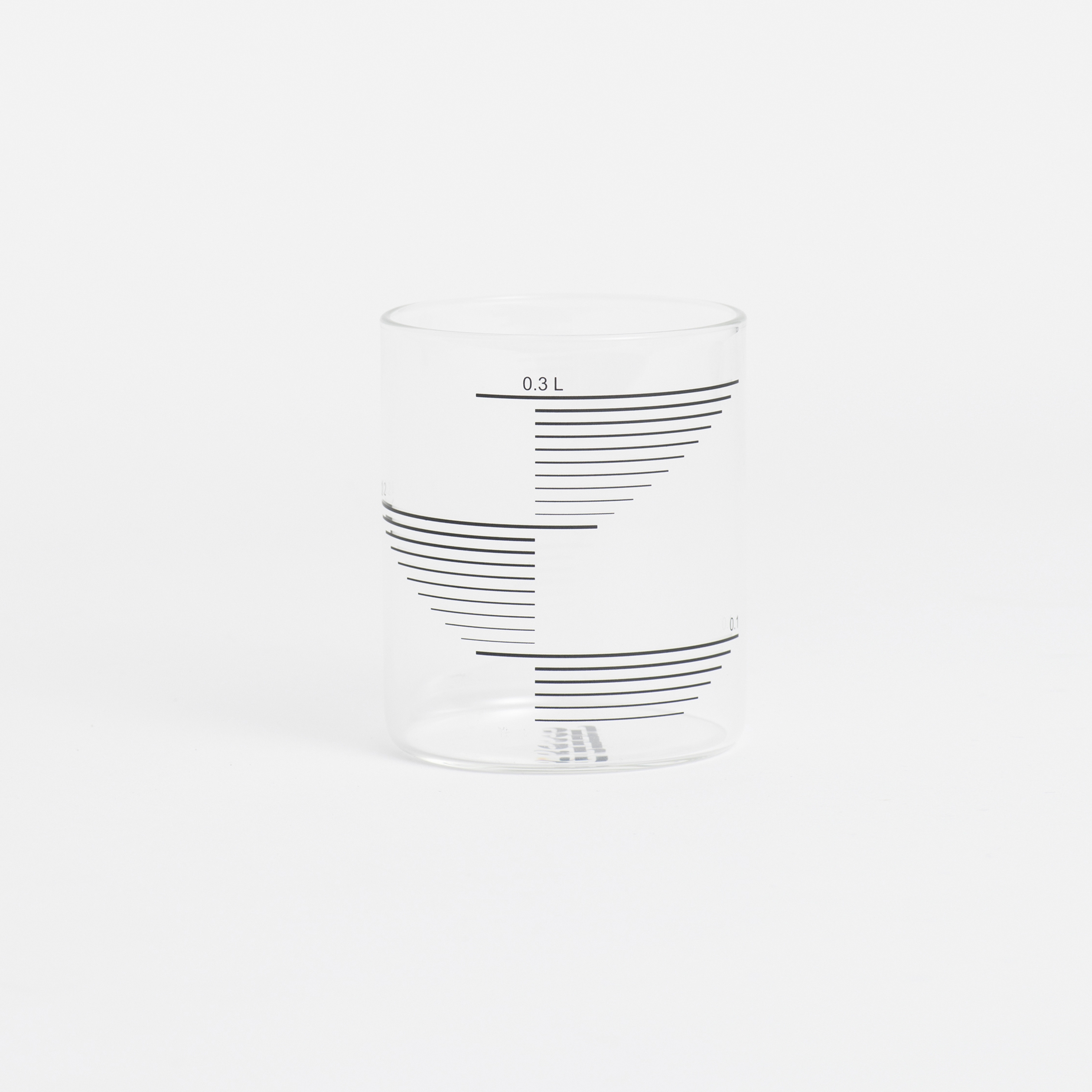 0,3L Glass Rectangle Stripes