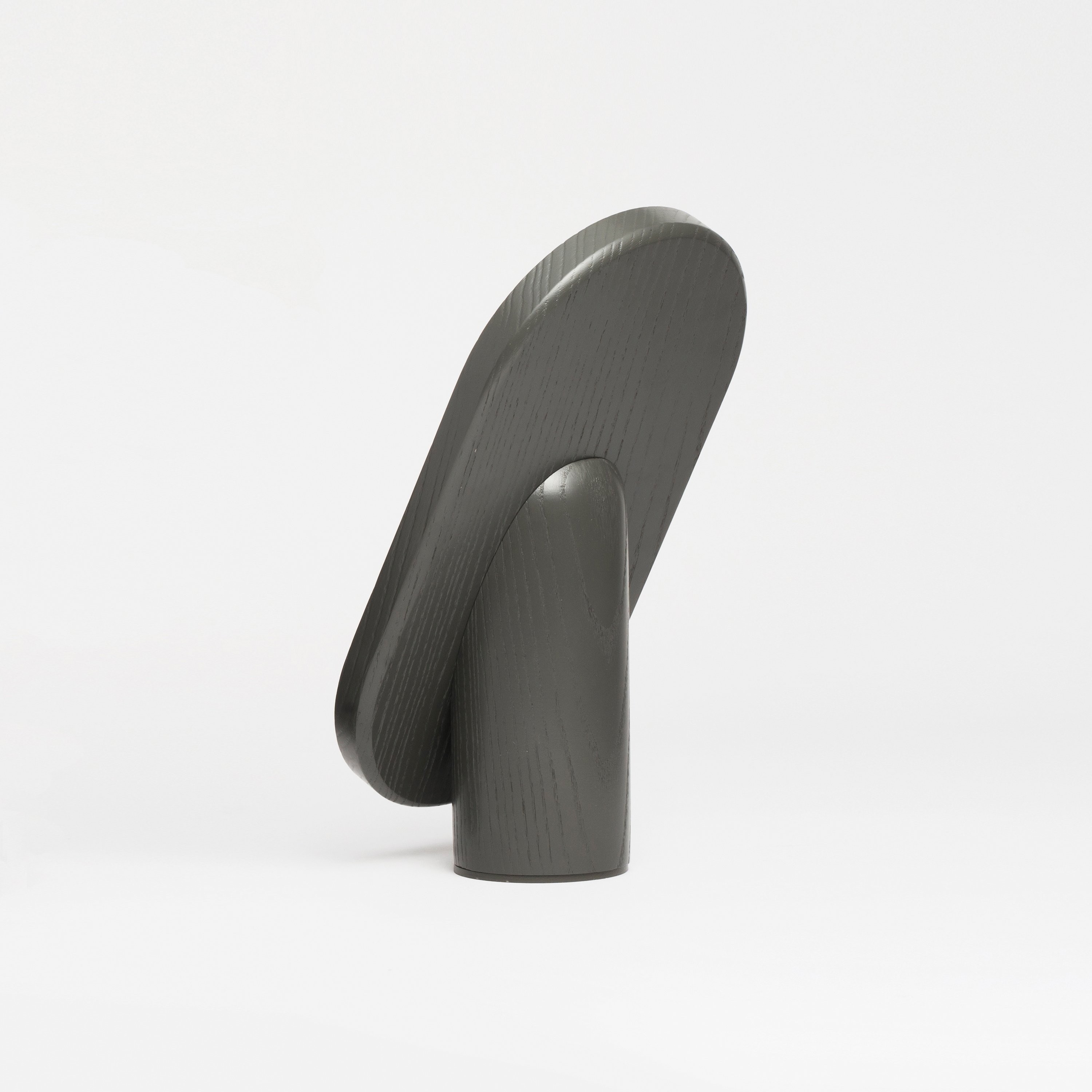 Woodturn Mirror Grey