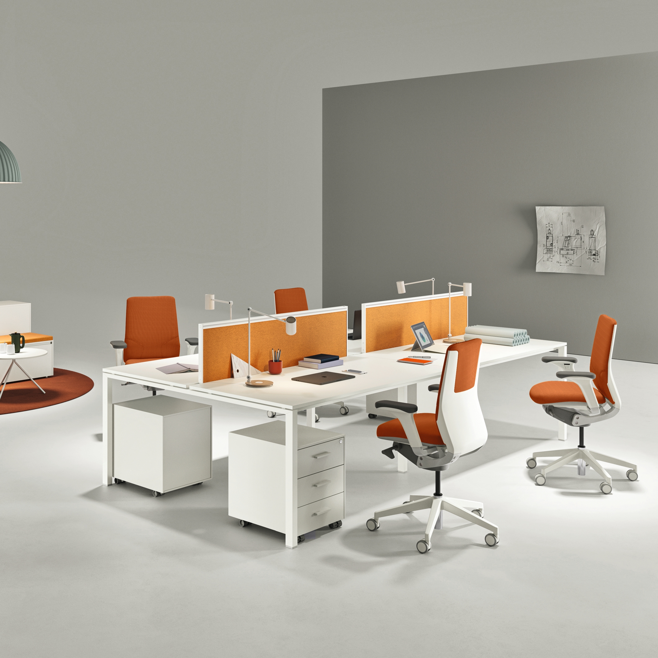 Mostrar el producto L System Operative Desking del fabricante Guialmi