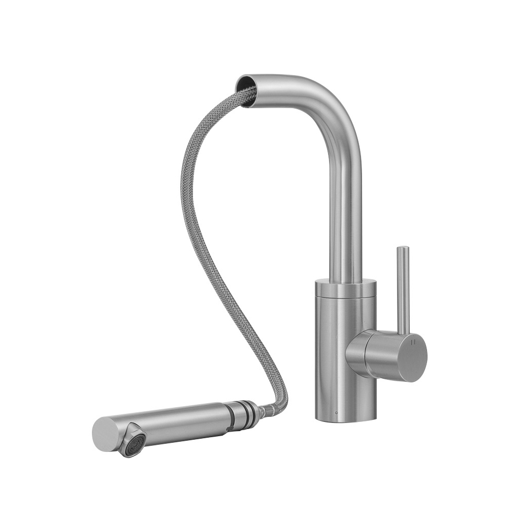 Display product Fasson 40 mm single-lever kitchen tap with extendable outlet and hand shower from manufacturer CONTI+