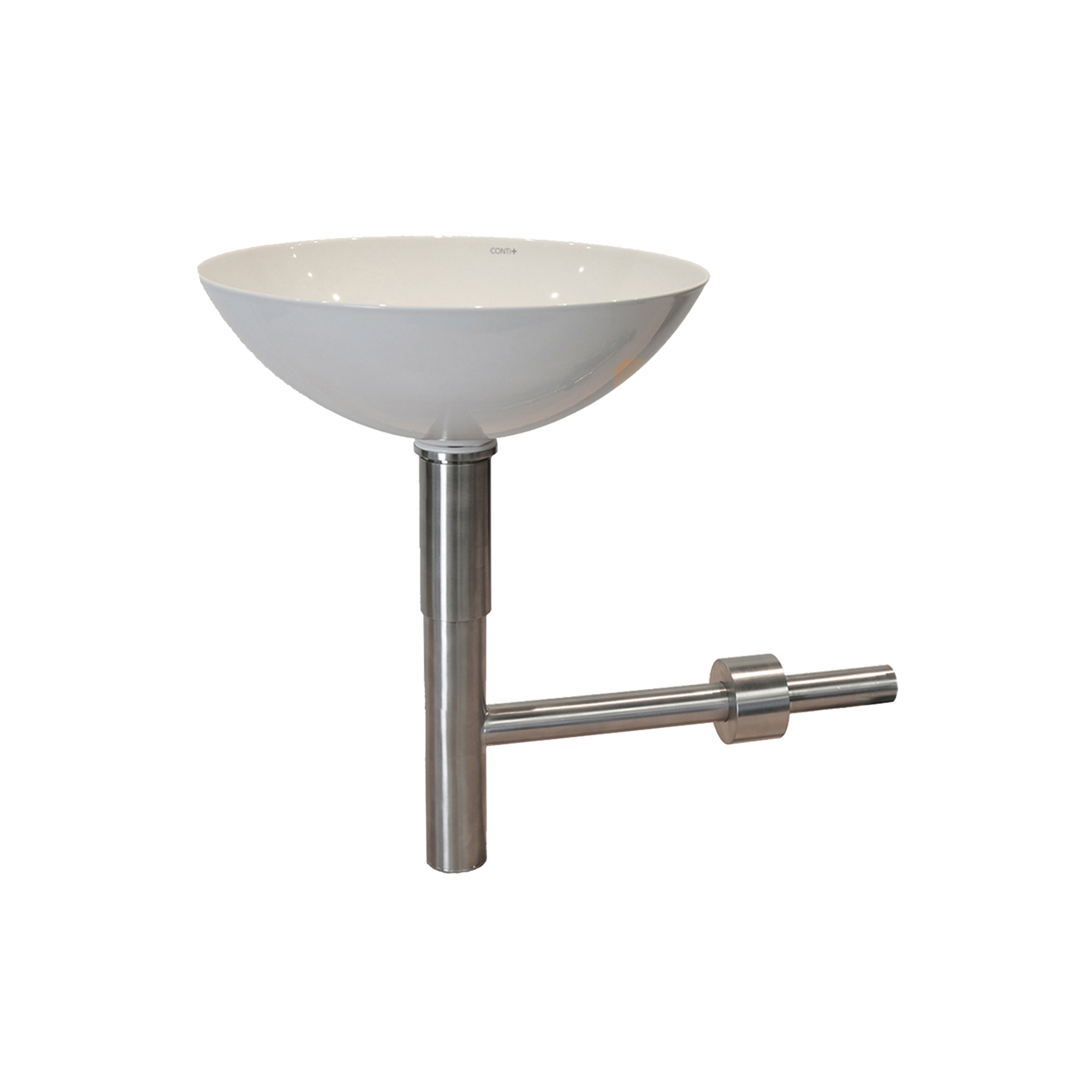Mostra il prodotto Countertop washbasin with self-supporting siphon, 300 chrome del produttore CONTI+