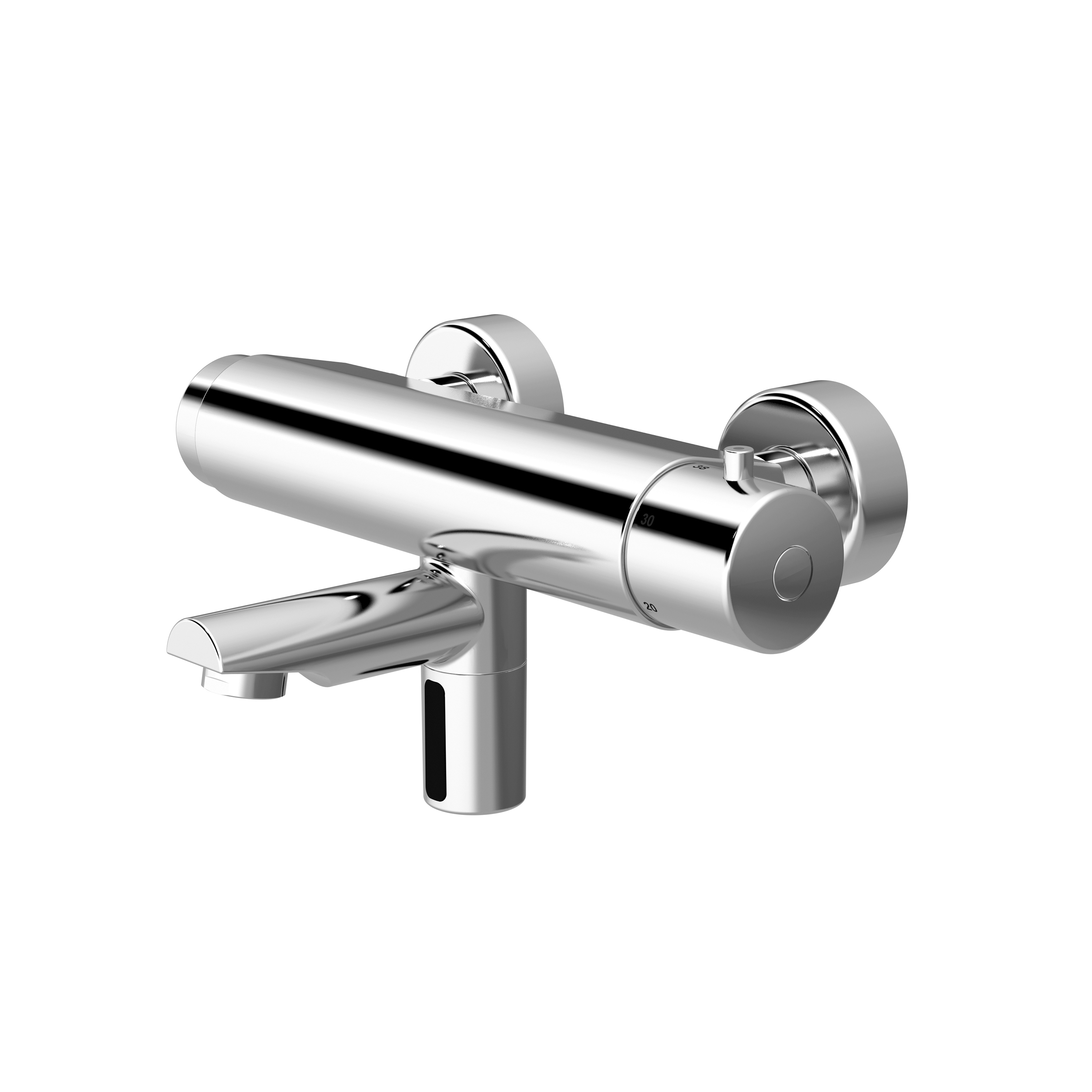 Mostra il prodotto lino exposed wall-mounted faucet W35, with IR-sensor, with thermostat - battery del produttore CONTI+