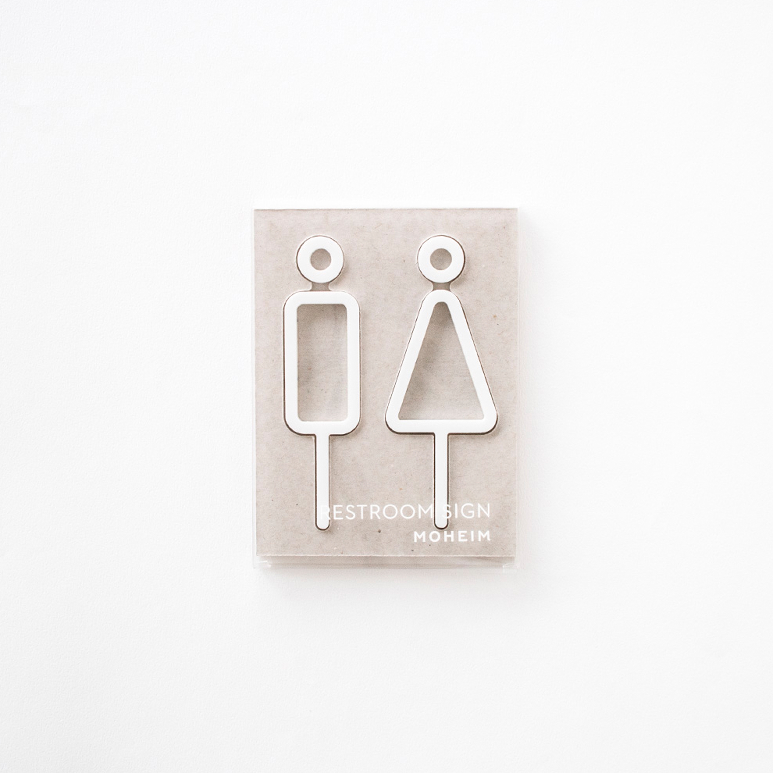 Display product Restroom Sign | 2pcs | whtie from manufacturer Moheim