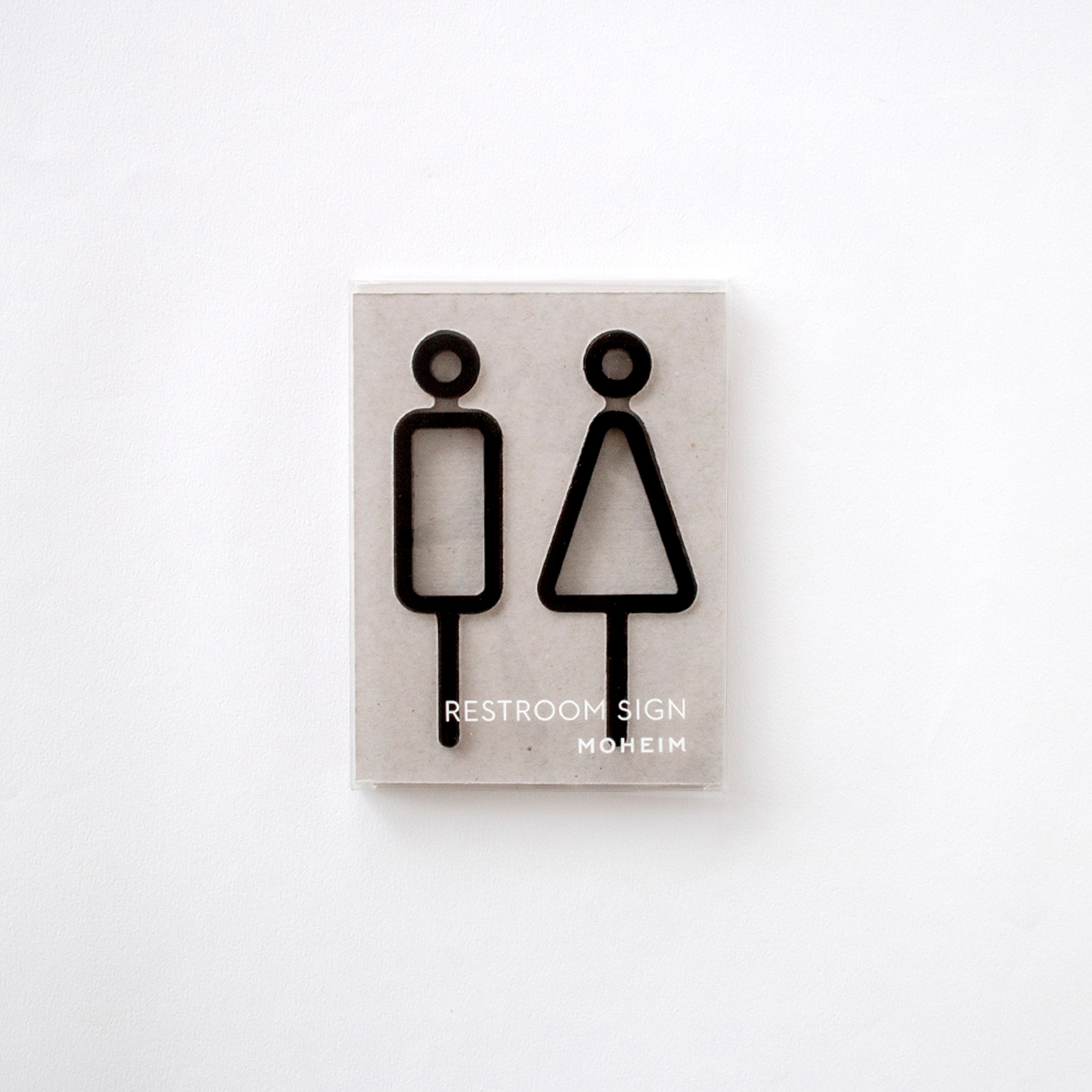 Restroom Sign | 2pcs | black