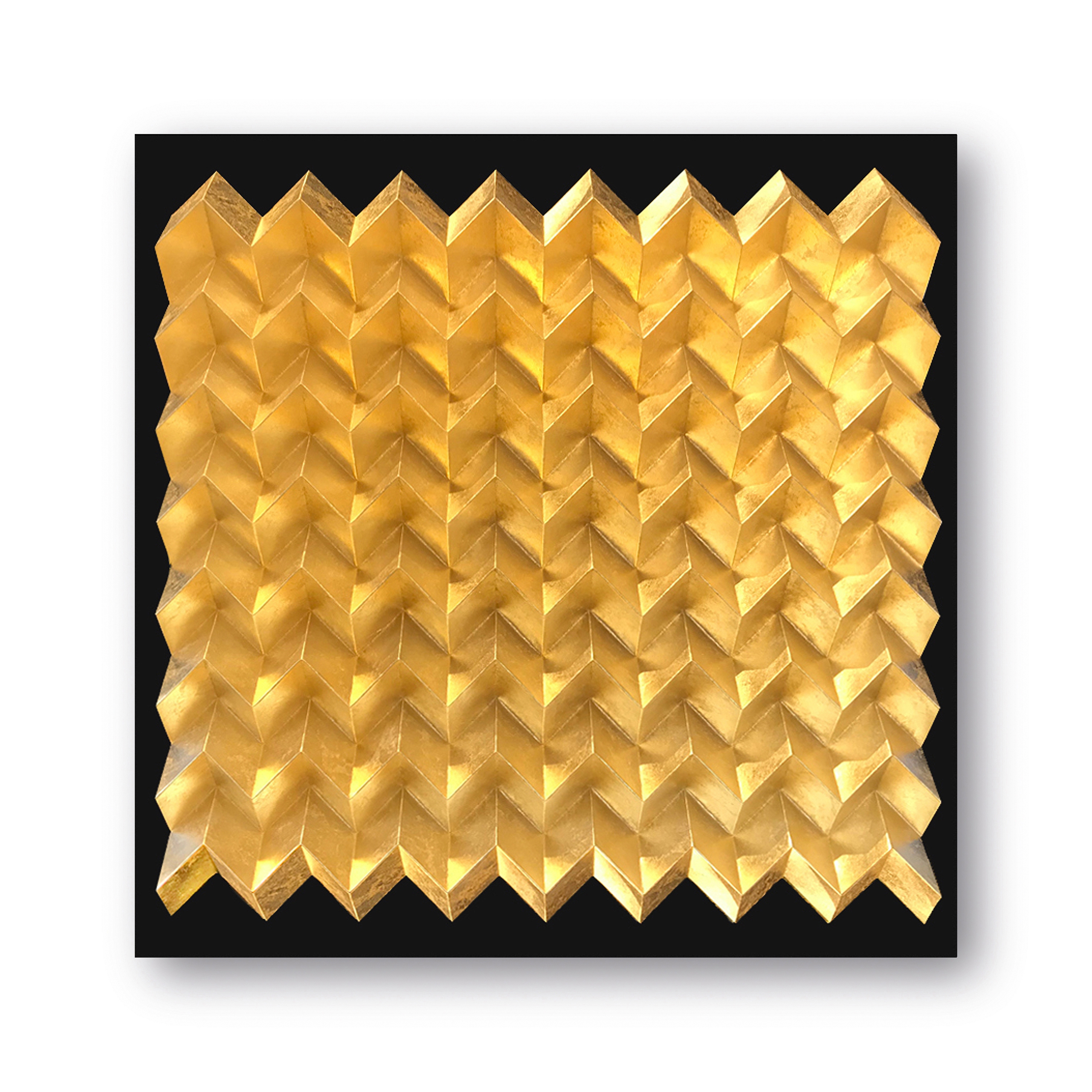 Waterfold - gold shine - Acryl schwarz