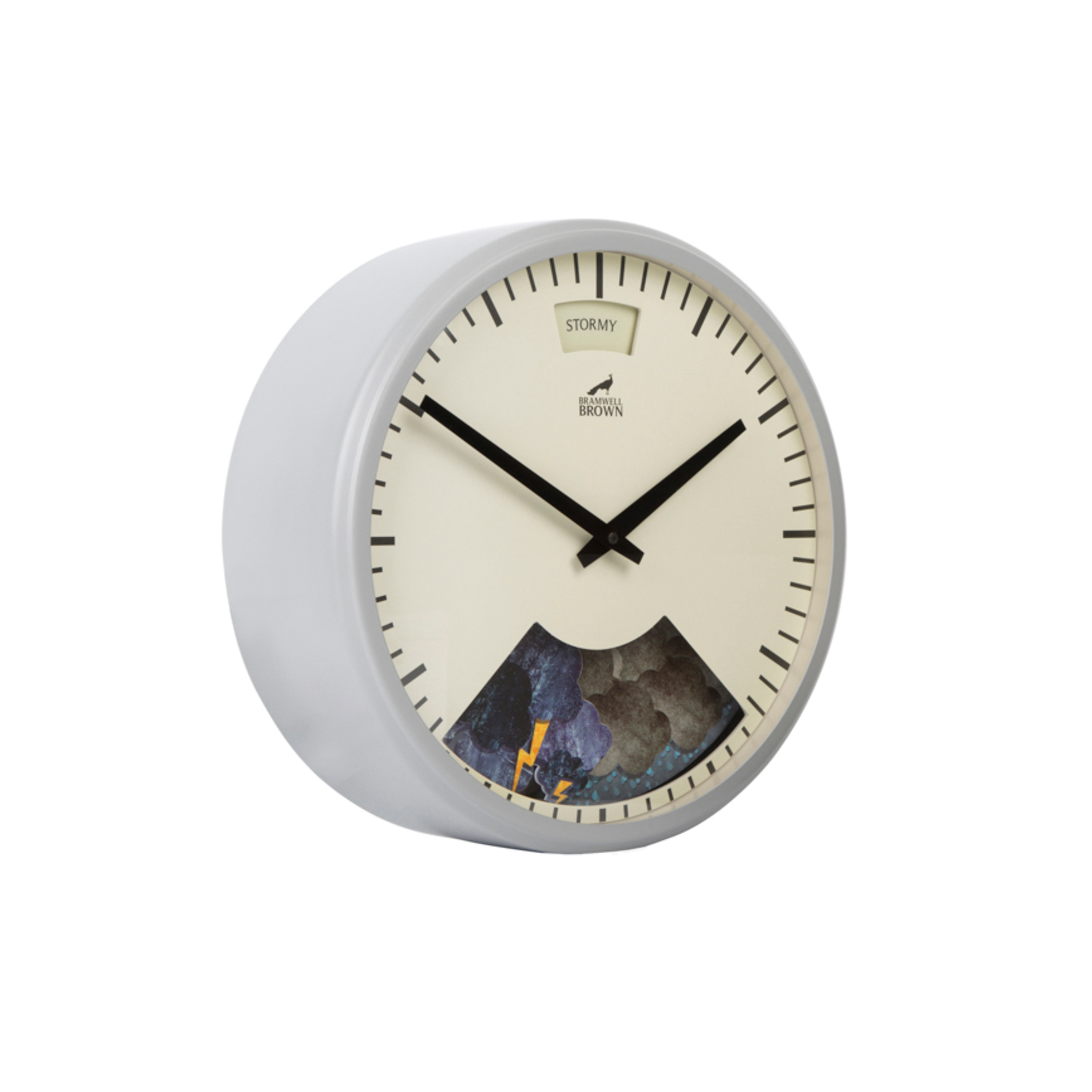 Weather Clock, Cloudy Grey Frame