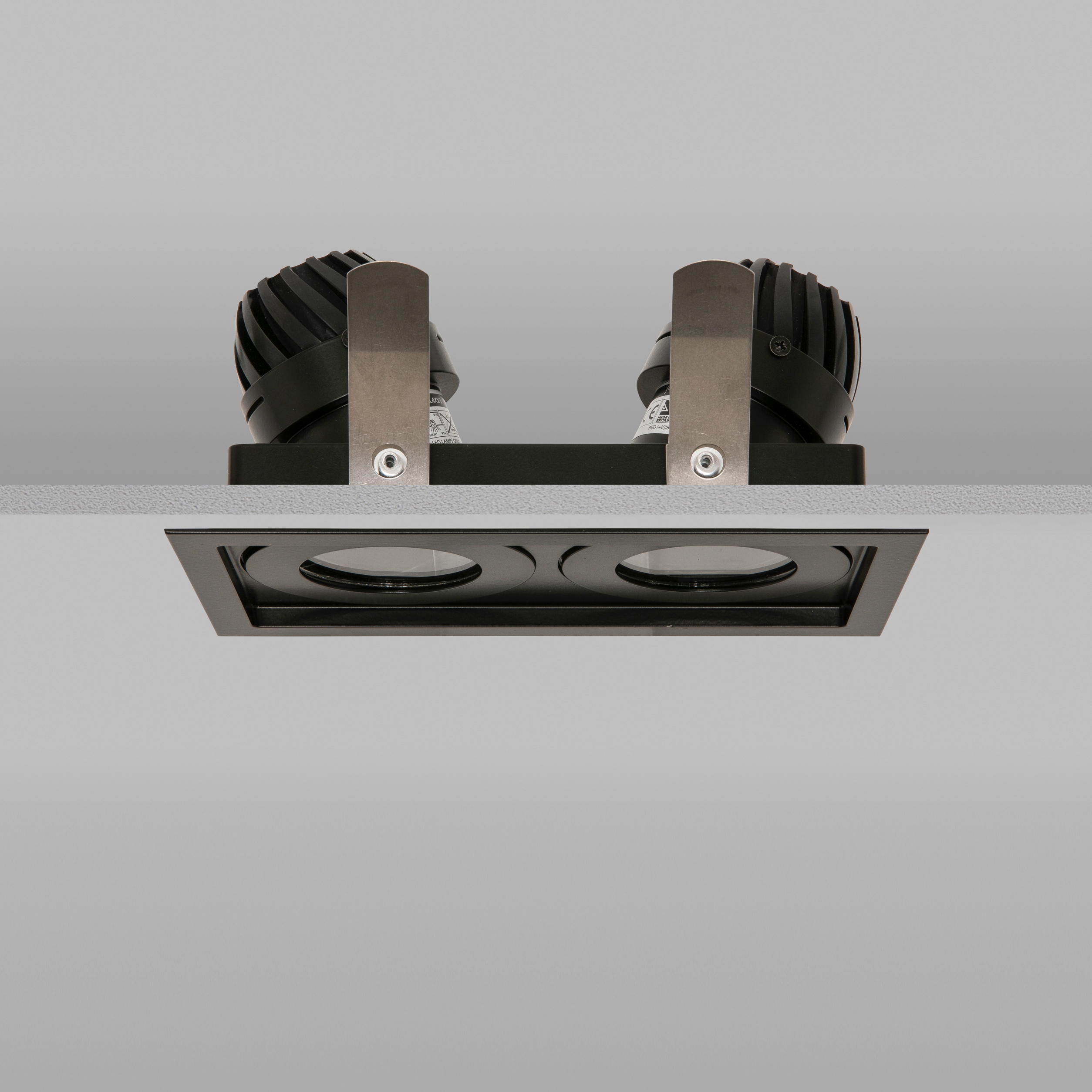 Display product AquaSquare Double Trim 50 Black Medium 2700K from manufacturer John Cullen Lighting