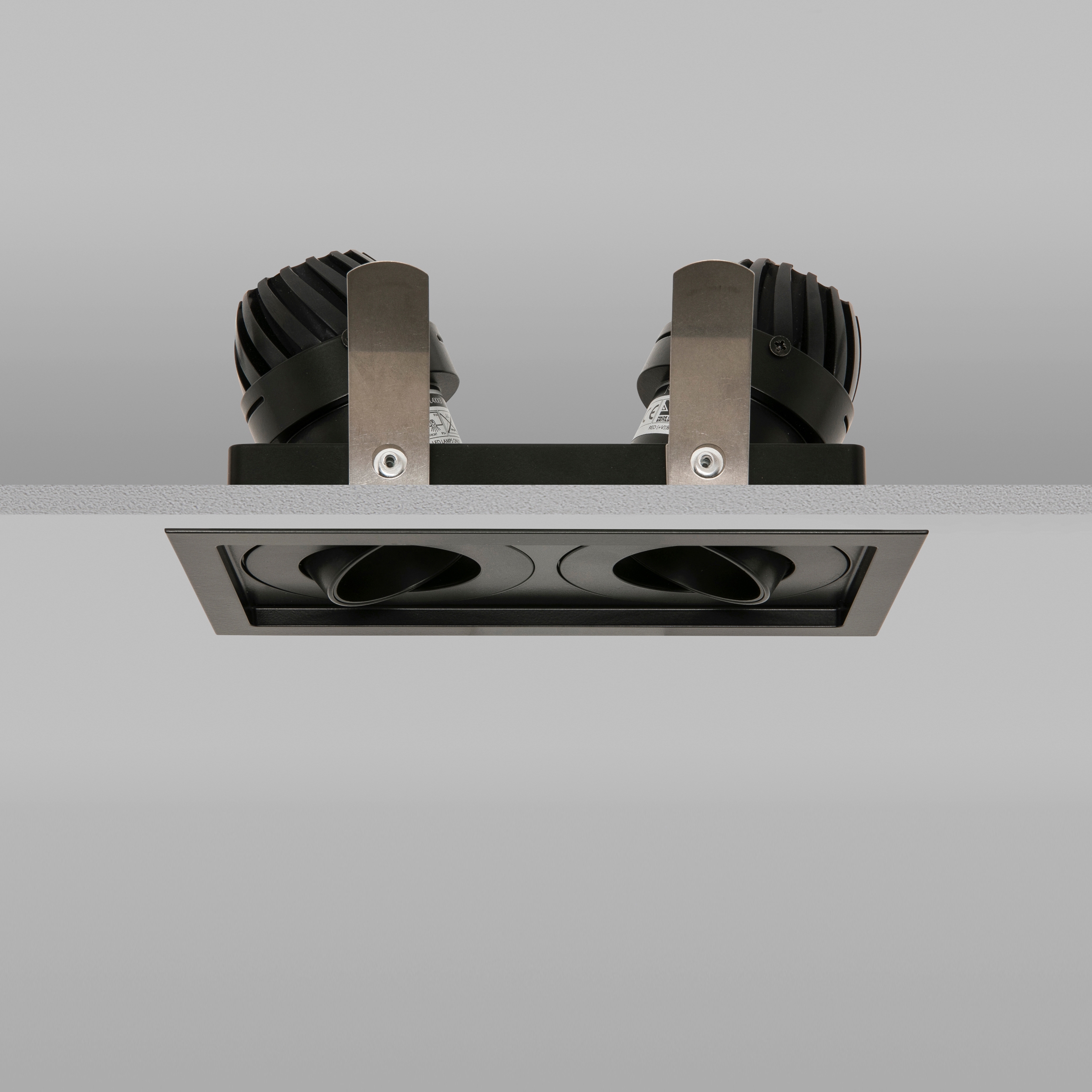 Display product Square Double Trim 50 Black Medium 2700K from manufacturer John Cullen Lighting