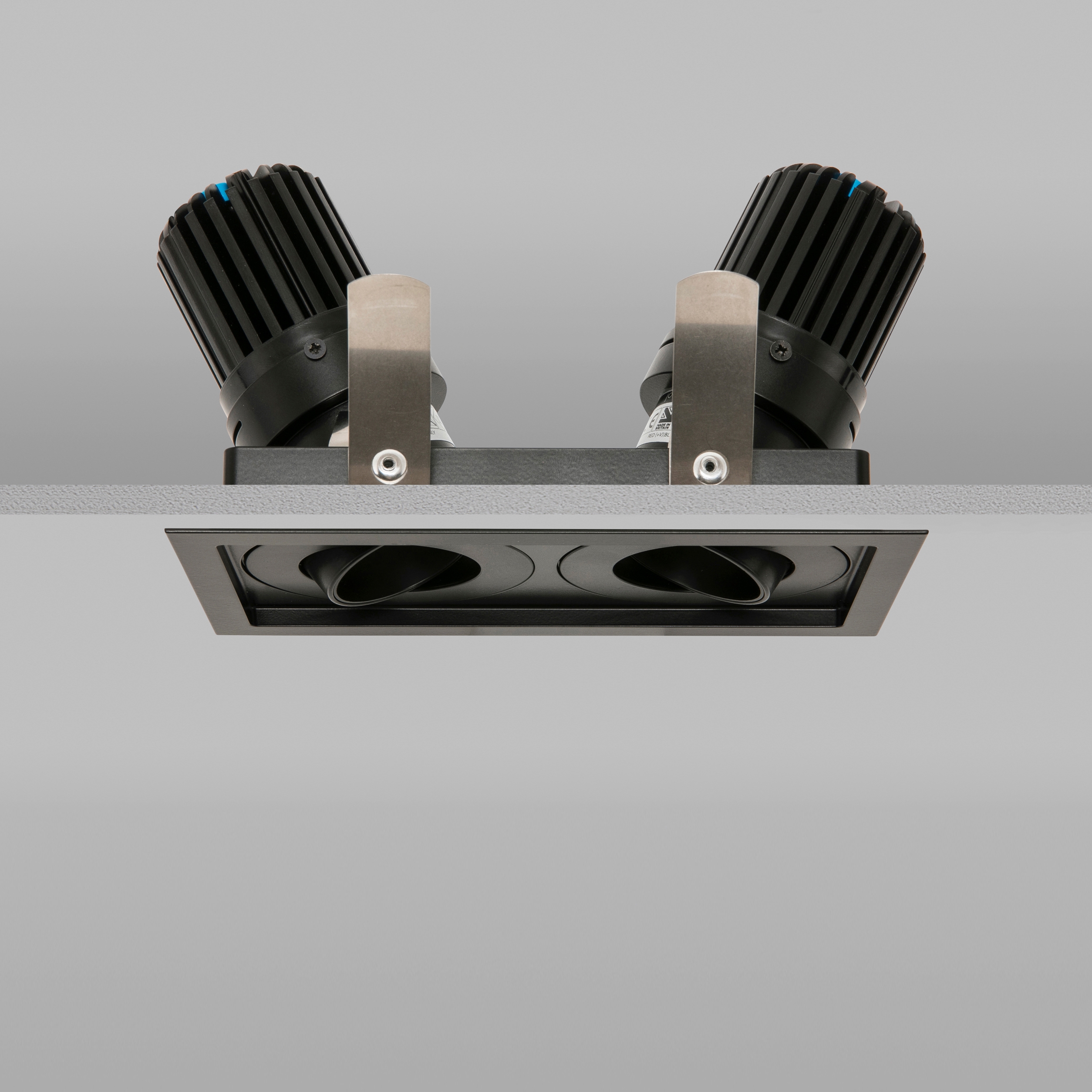 Display product Square Double Trim 50+ Black Medium 3000K from manufacturer John Cullen Lighting
