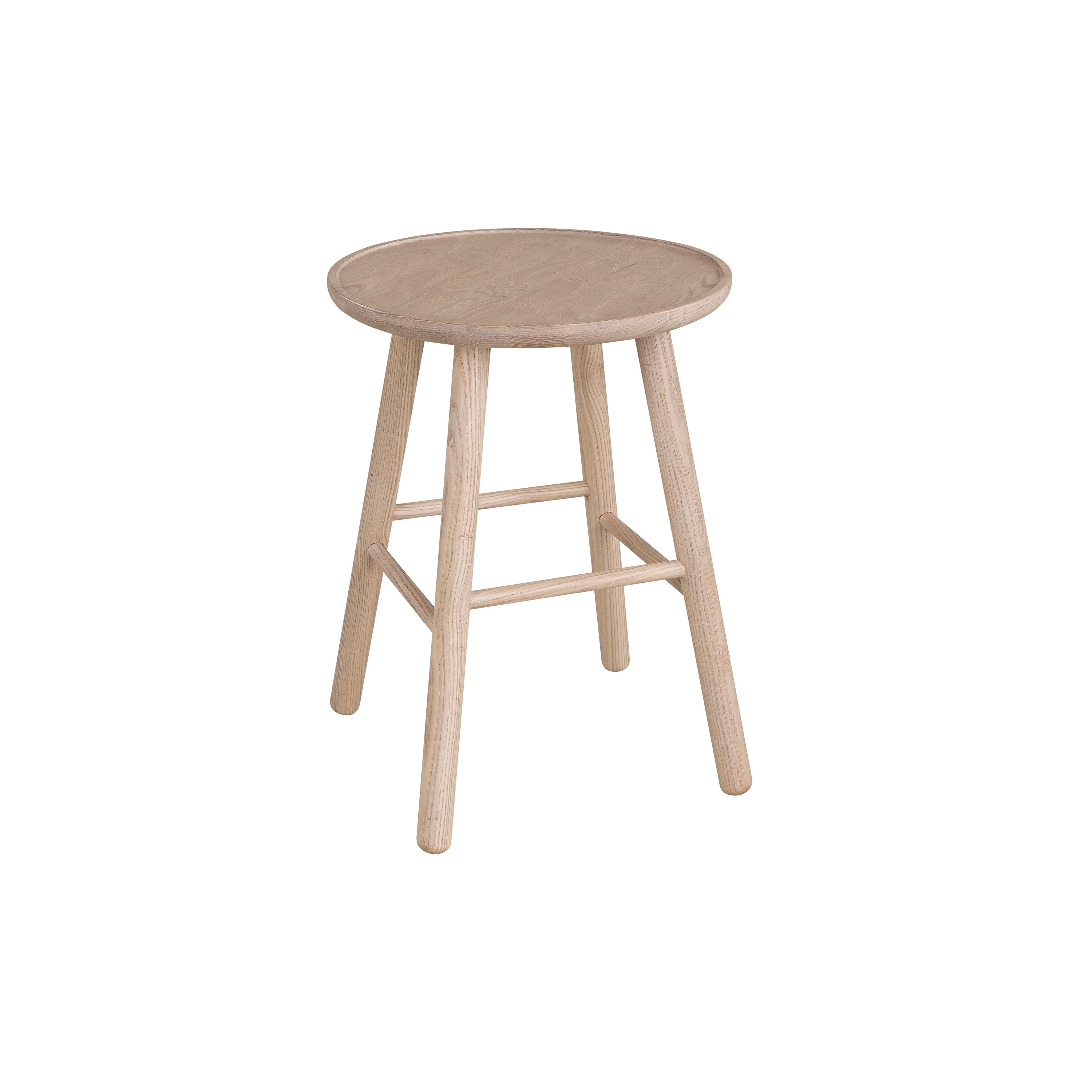 ZigZag stool 47cm ash blonde