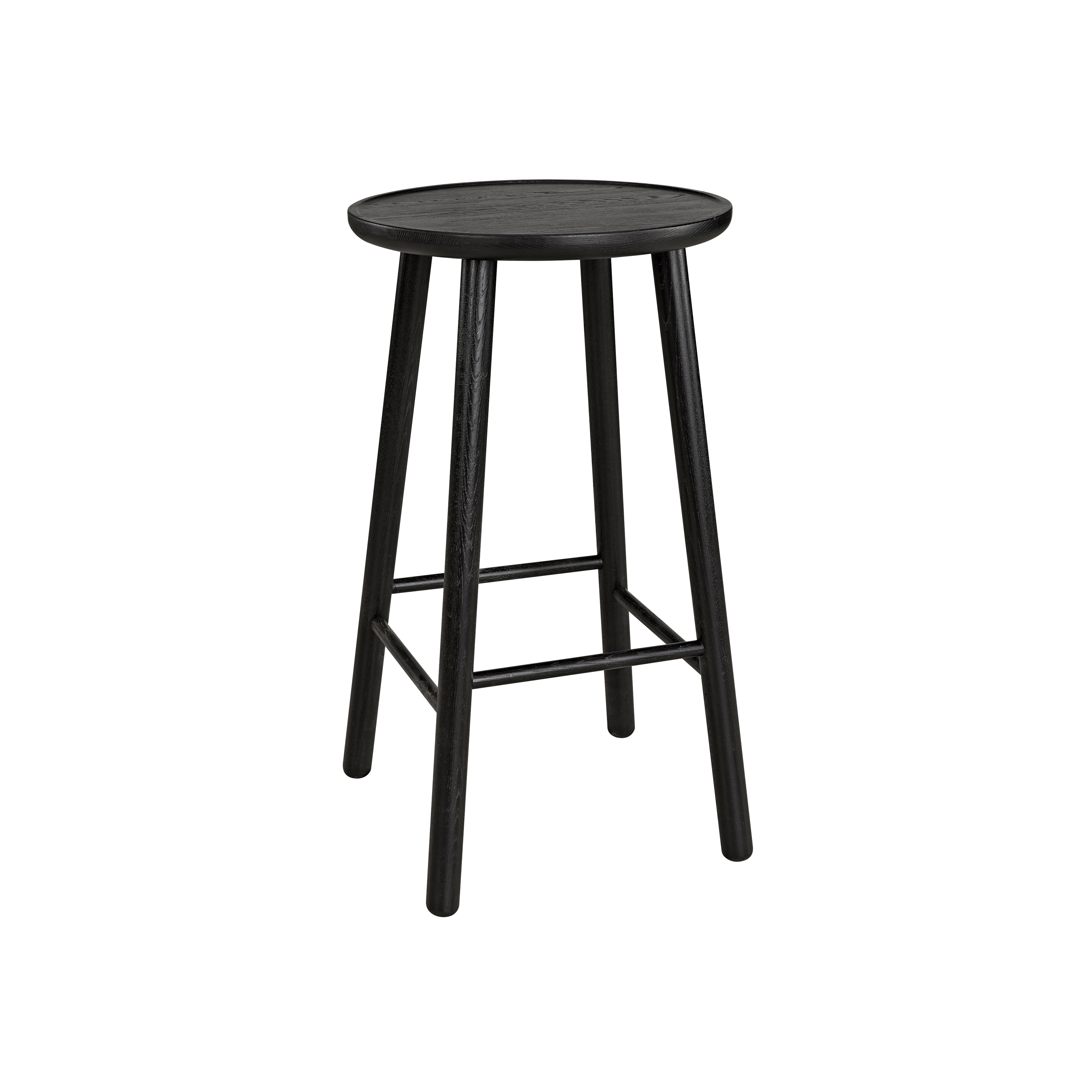 ZigZag barstool 63cm ash black