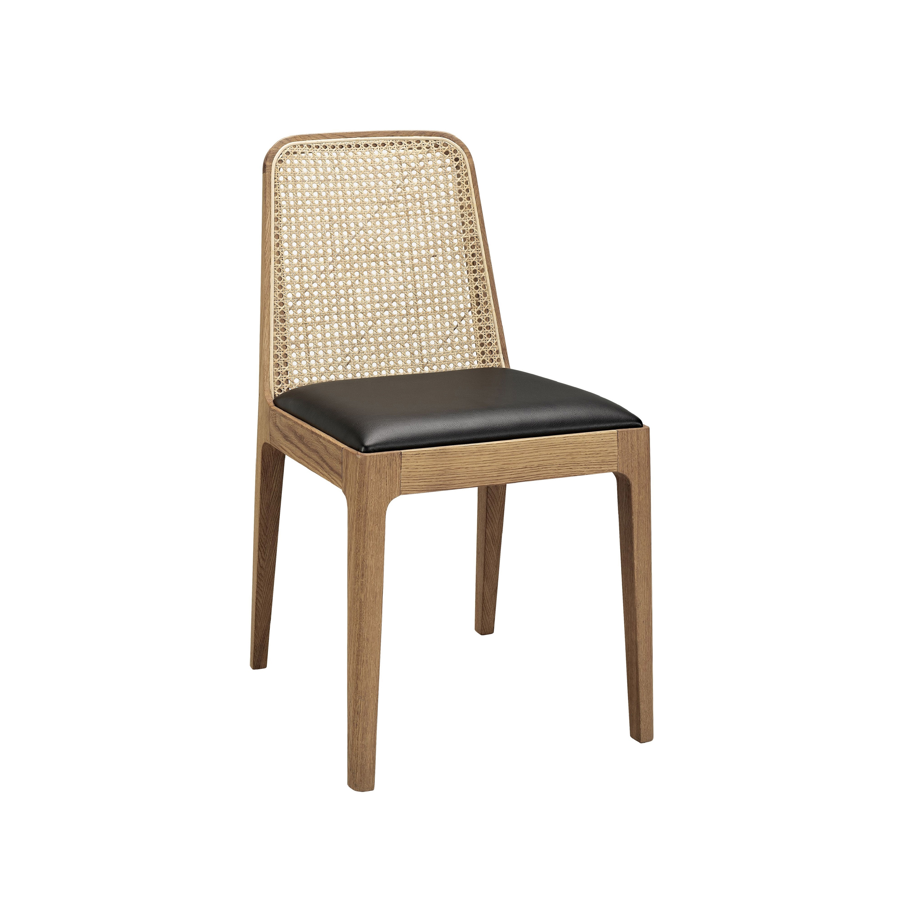 Display product Racquet chair oak oiled, onded leather black from manufacturer Hans K