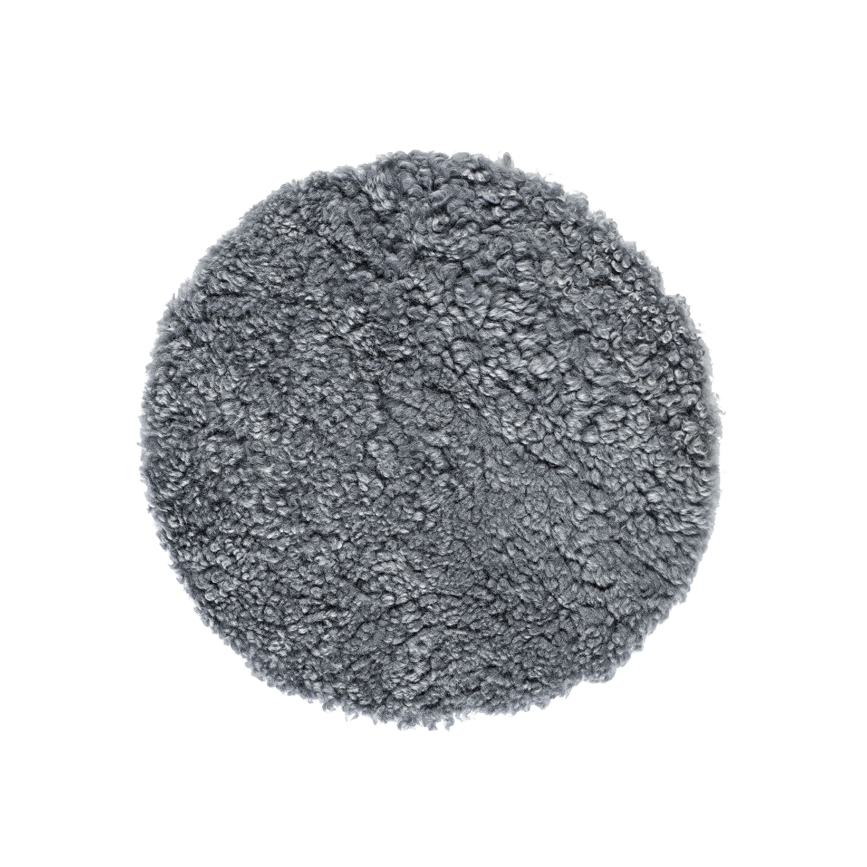 ZigZag cushion stool/barstool sheepskin graphite