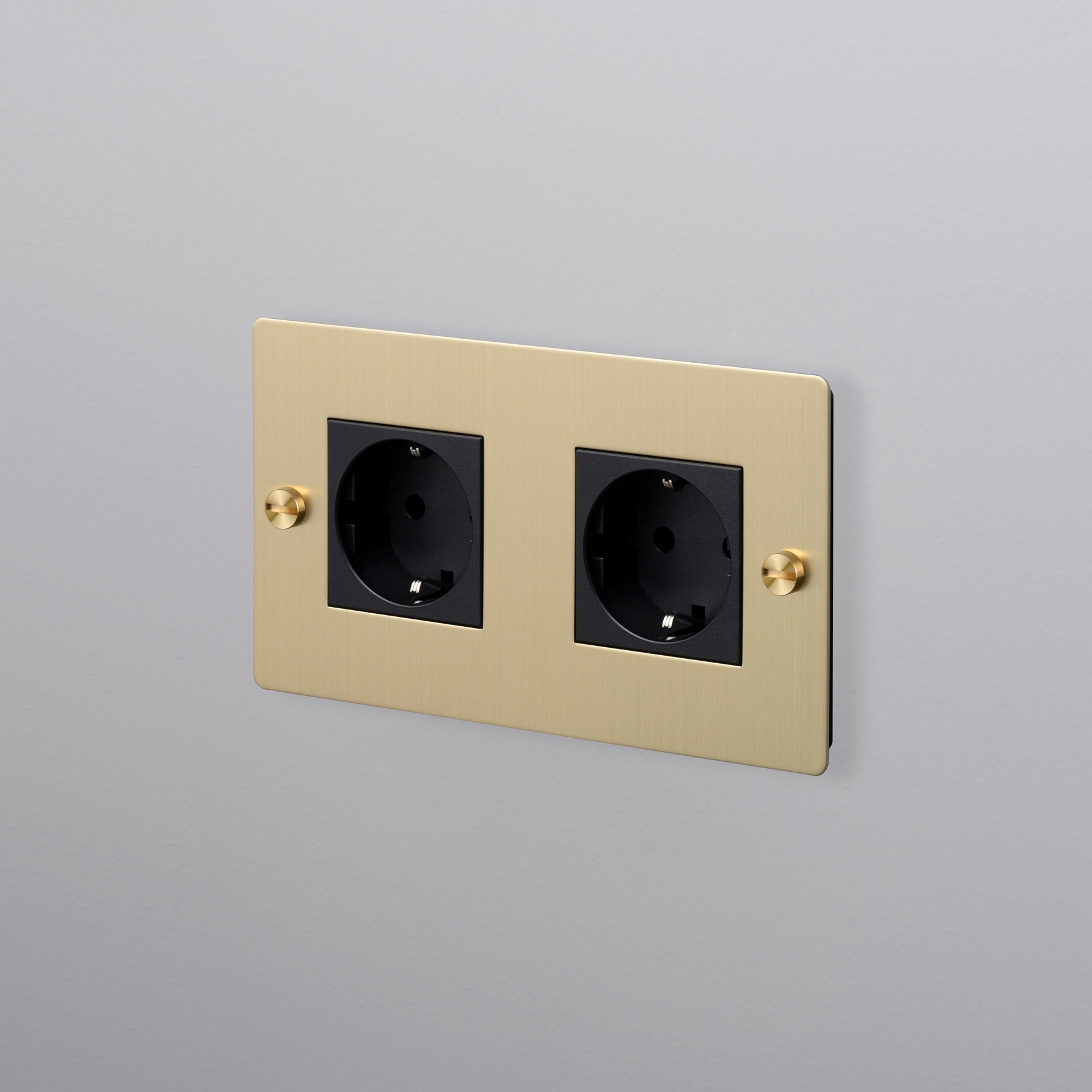 Display product Sockets | Electricity Euro Socket | 2G Brass from manufacturer Buster + Punch
