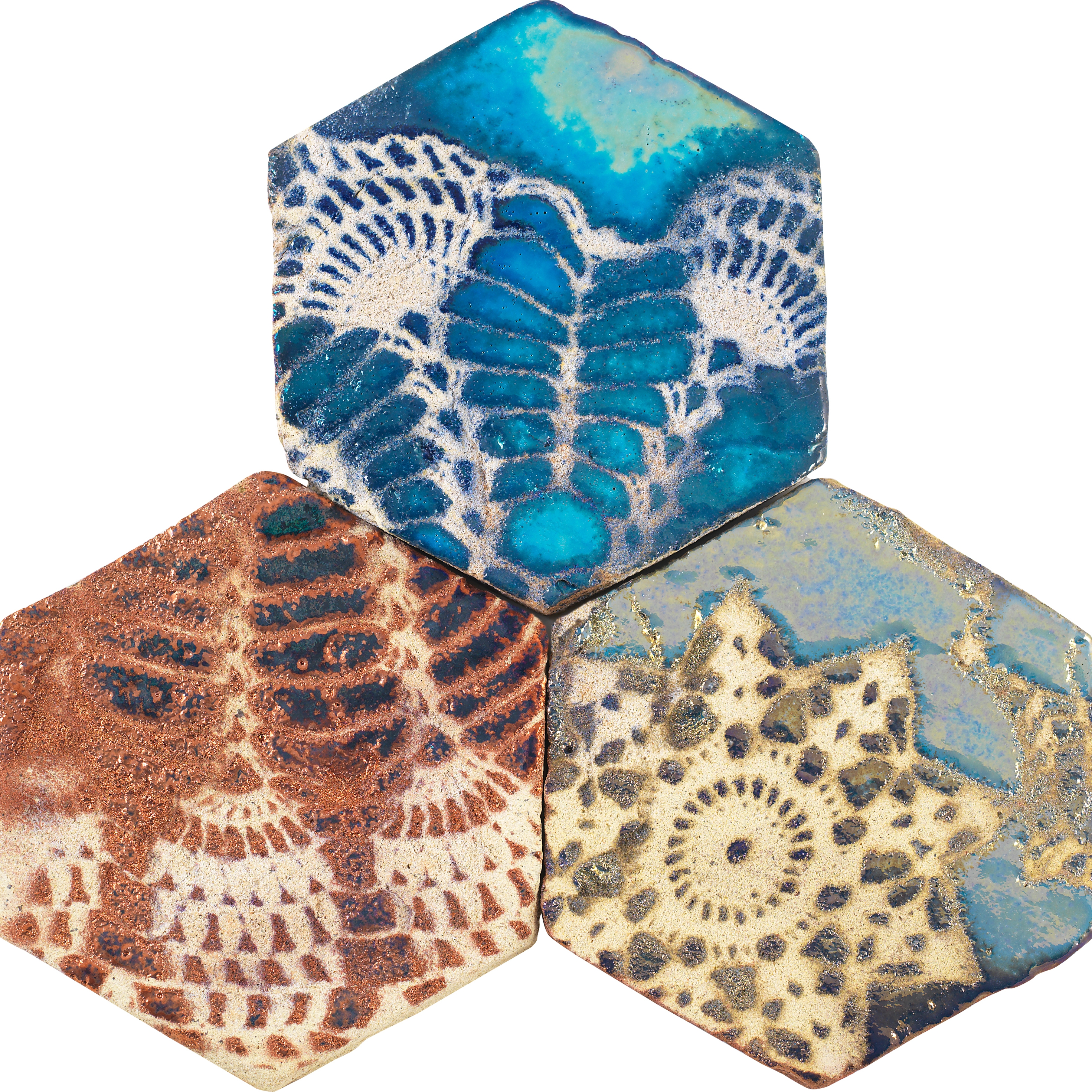 Display product Ancient Lustre Rubboli 1873 | Ricami 01 from manufacturer Cotto Etrusco