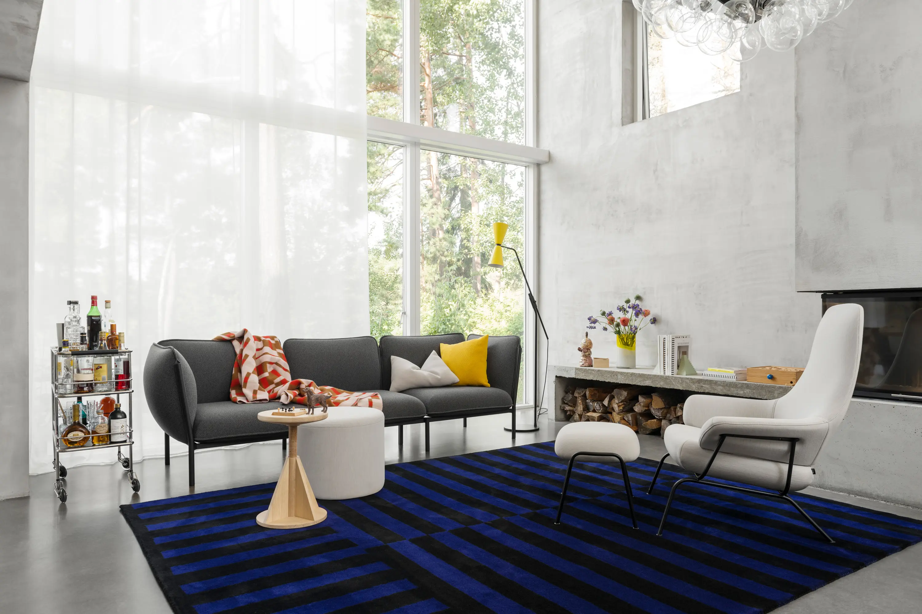 Hem Design Studio - Hai Ottoman Melange Coral