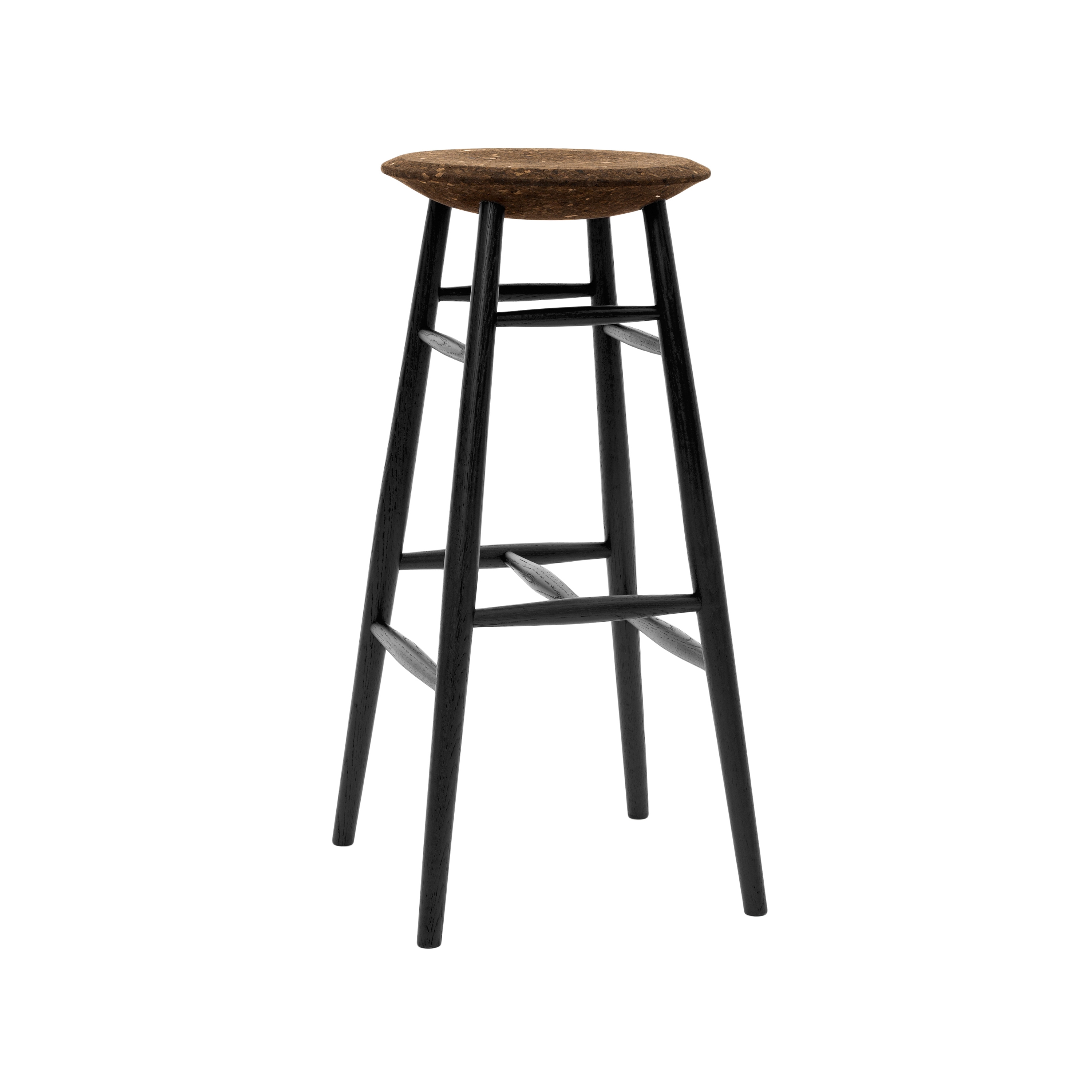 Display product Drifted Bar Stool Dark Cork / Black from manufacturer Hem Design Studio
