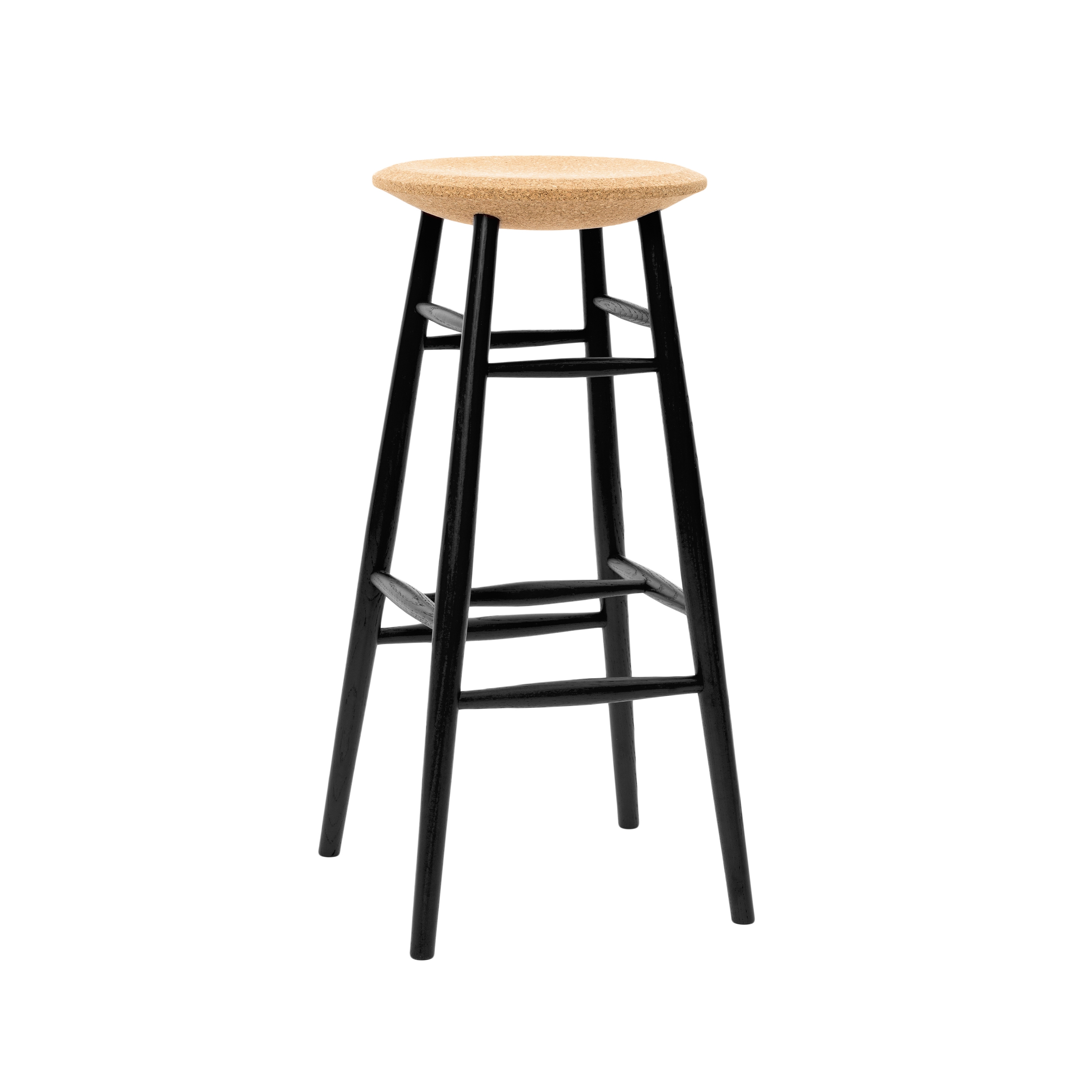 Drifted Bar Stool Light Cork / Black