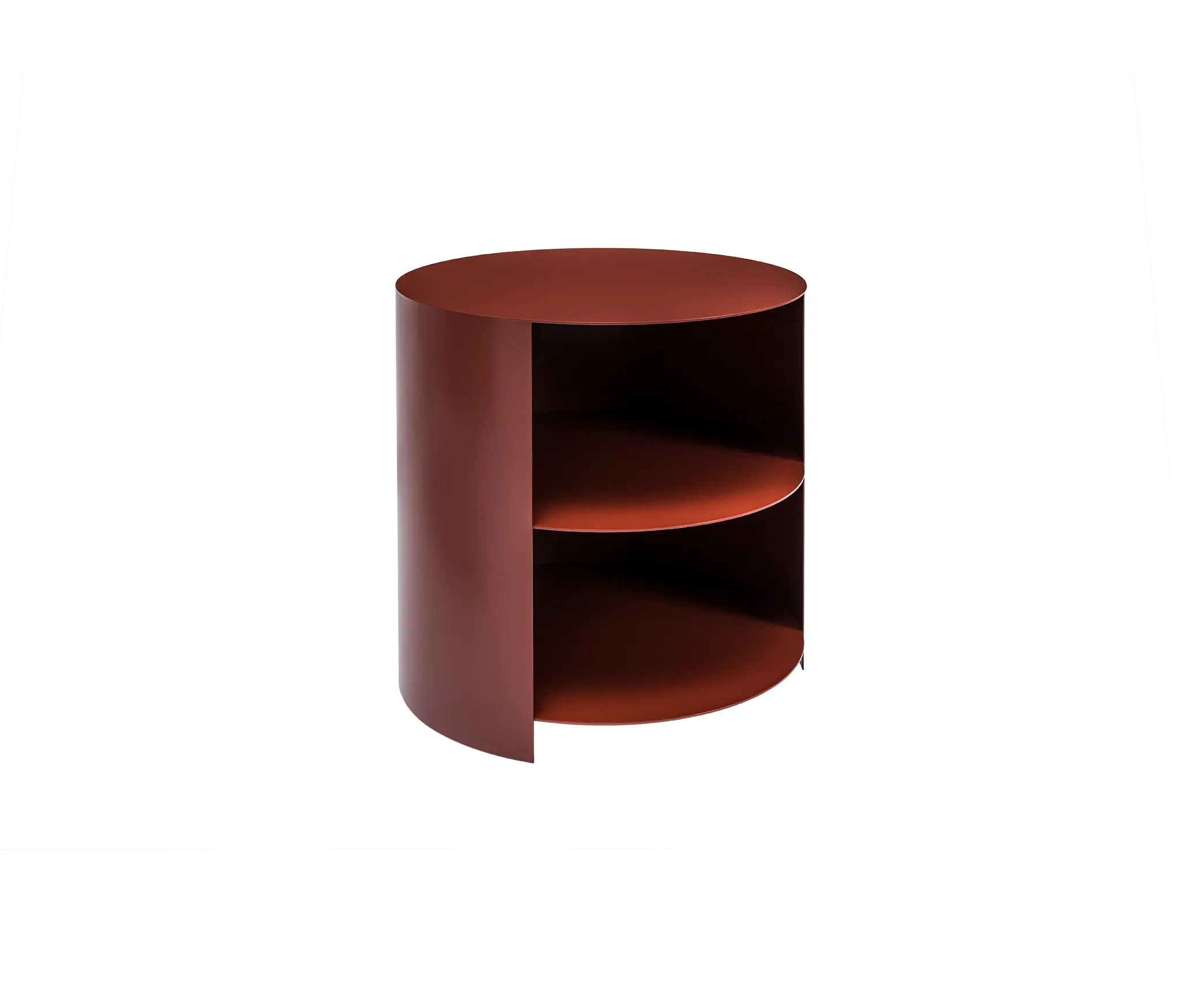 Hem Design Studio - Hide Side Table Rust Red