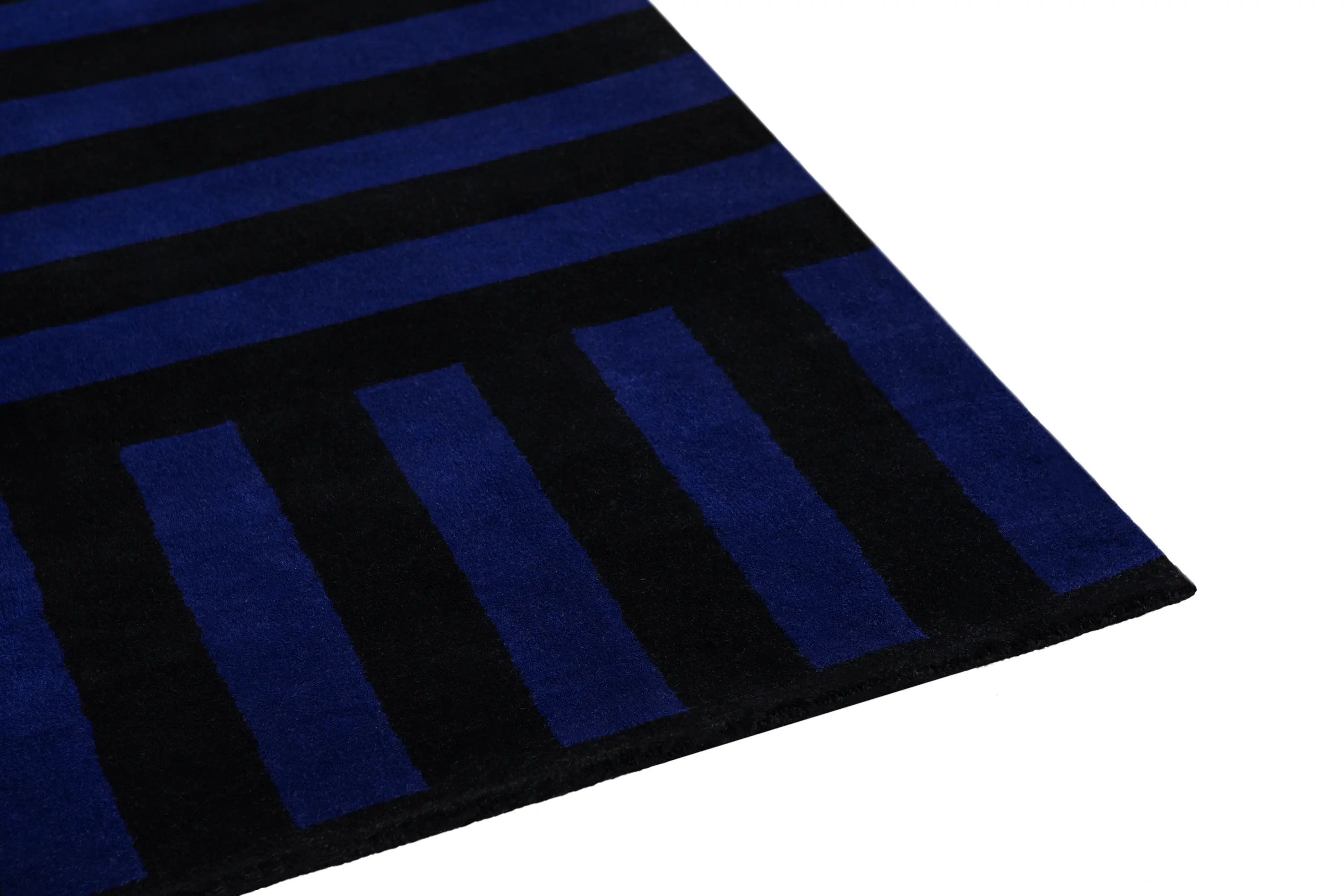 Hem Design Studio - Stripe Rug Cobalt