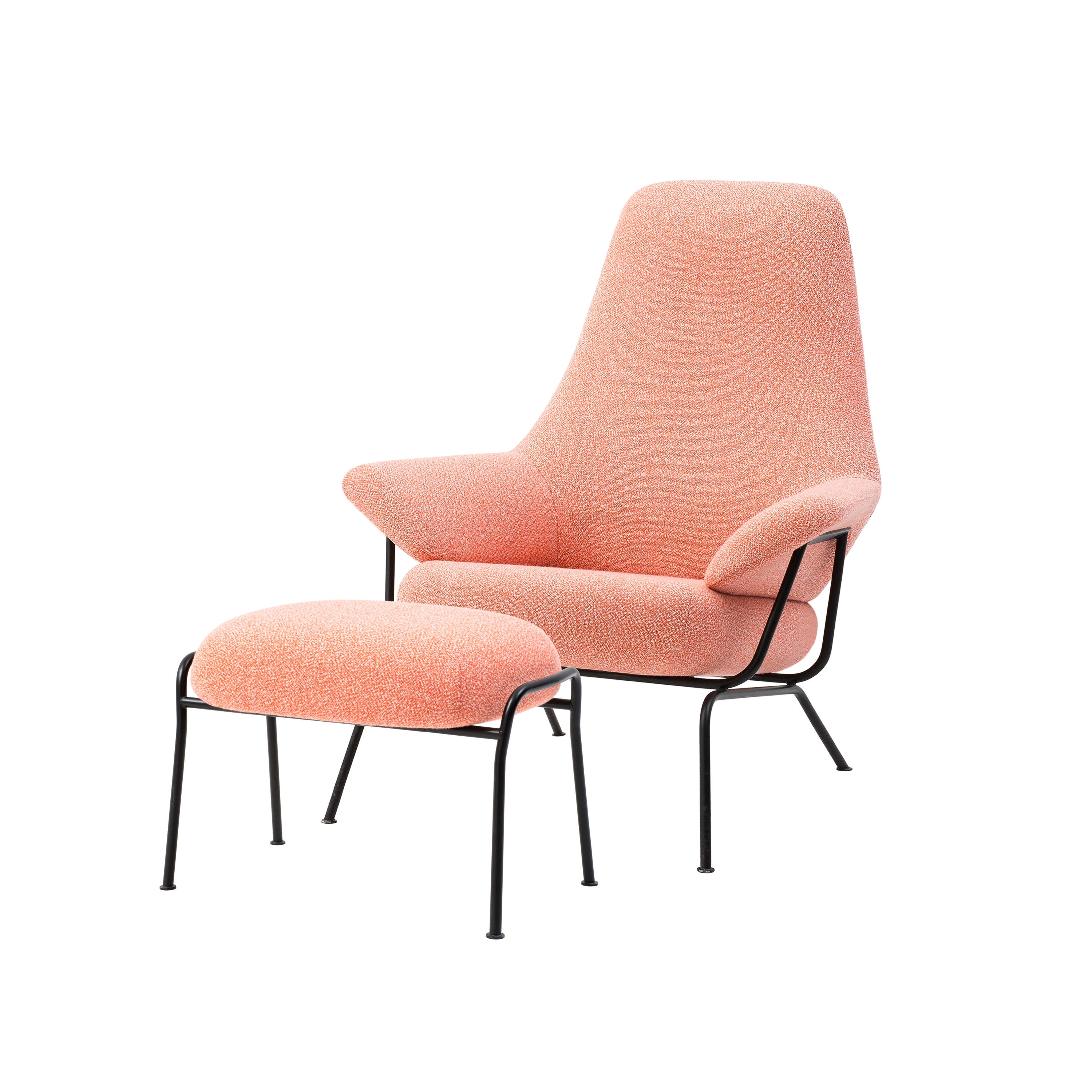Display product Hai Chair Melange Coral + Ottoman from manufacturer Hem Design Studio