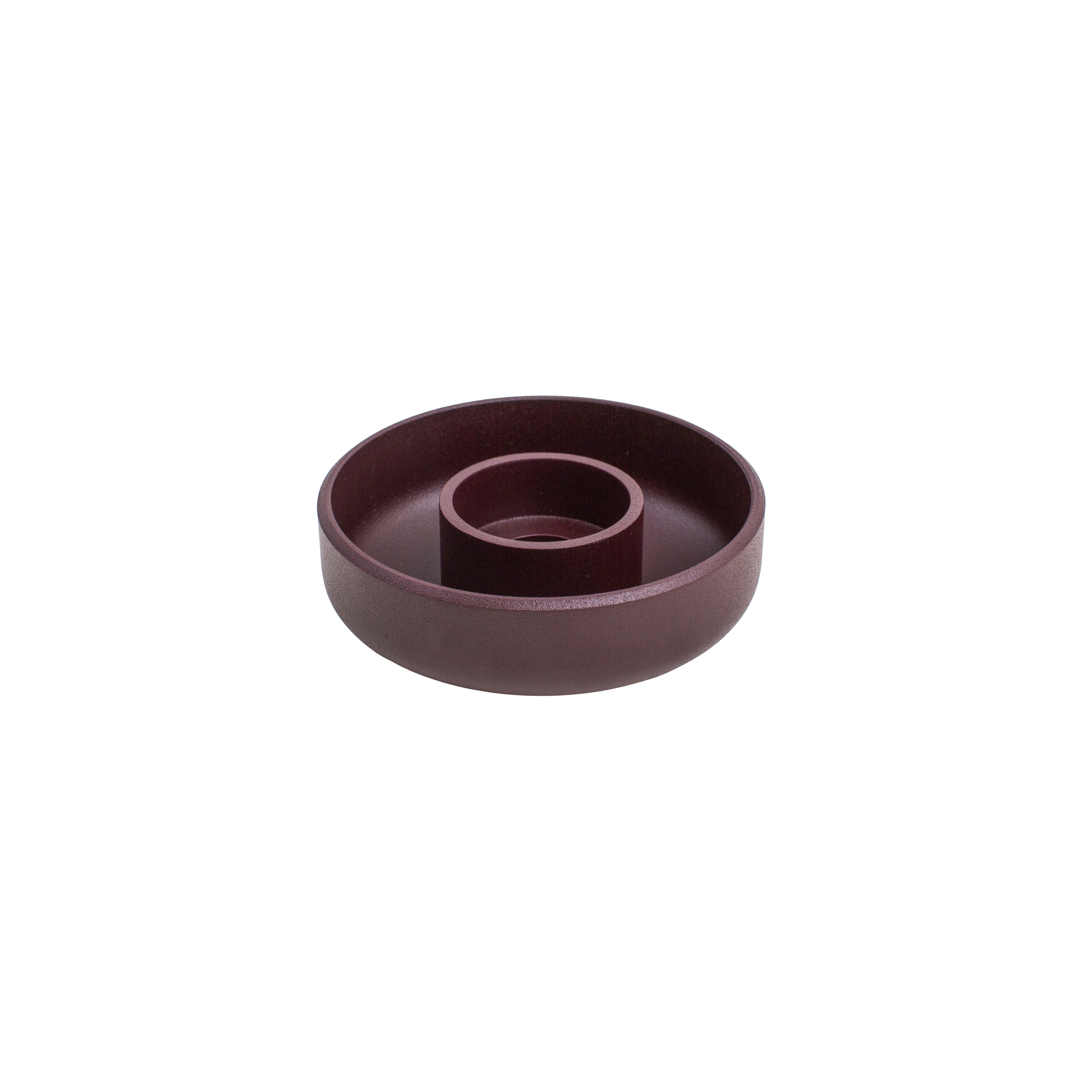 Punched Metal Candle Holder Aubergine