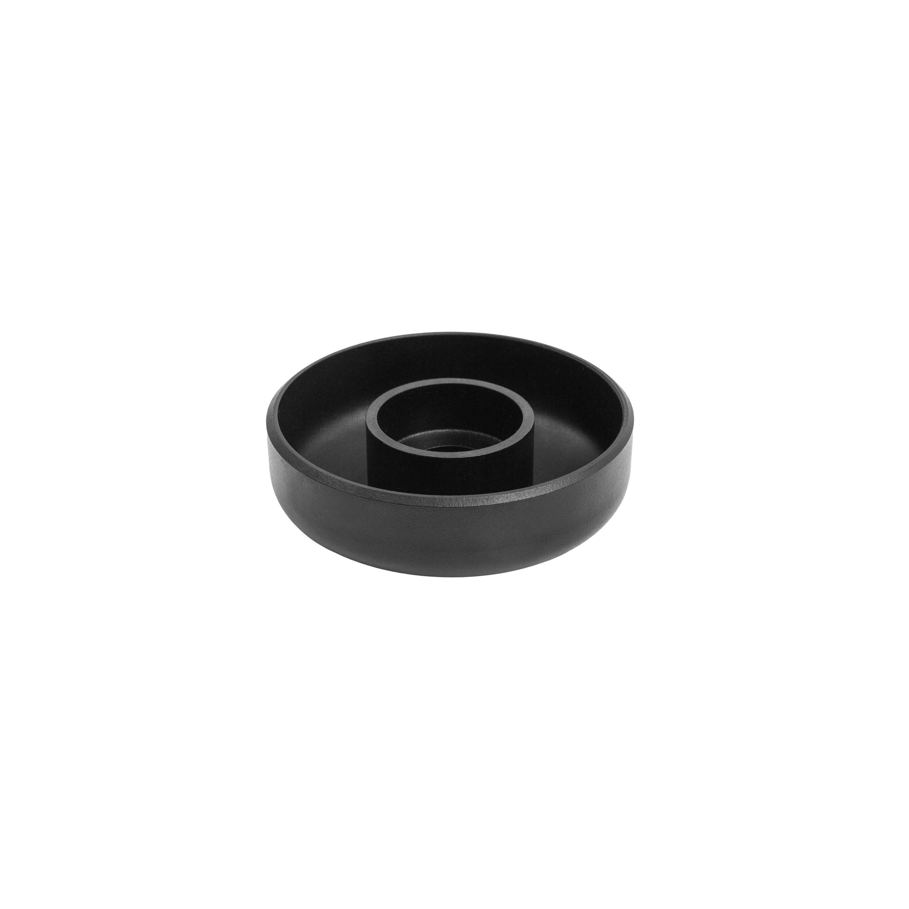 Punched Metal Candle Holder Black
