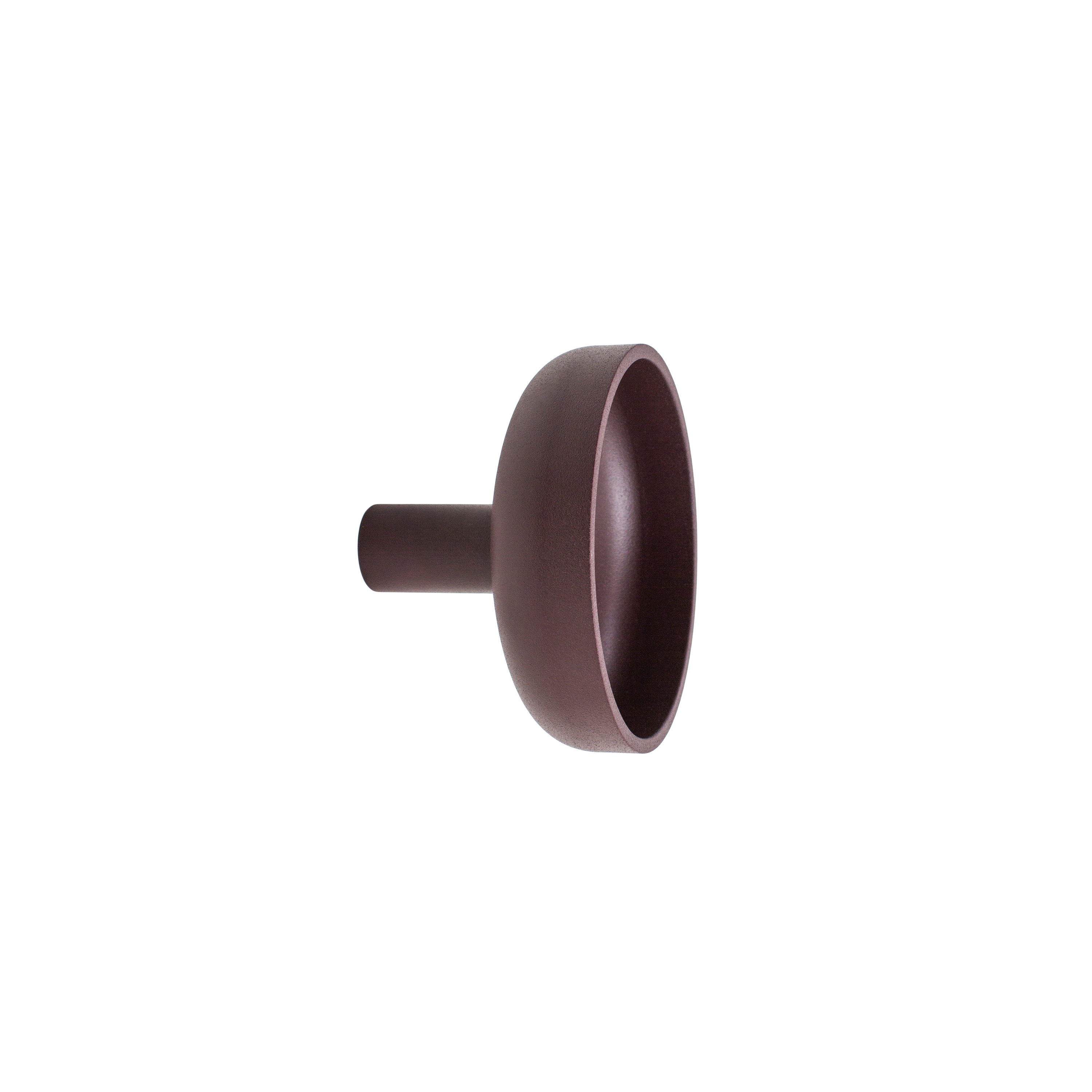 Punched Metal Hook Large Aubergine