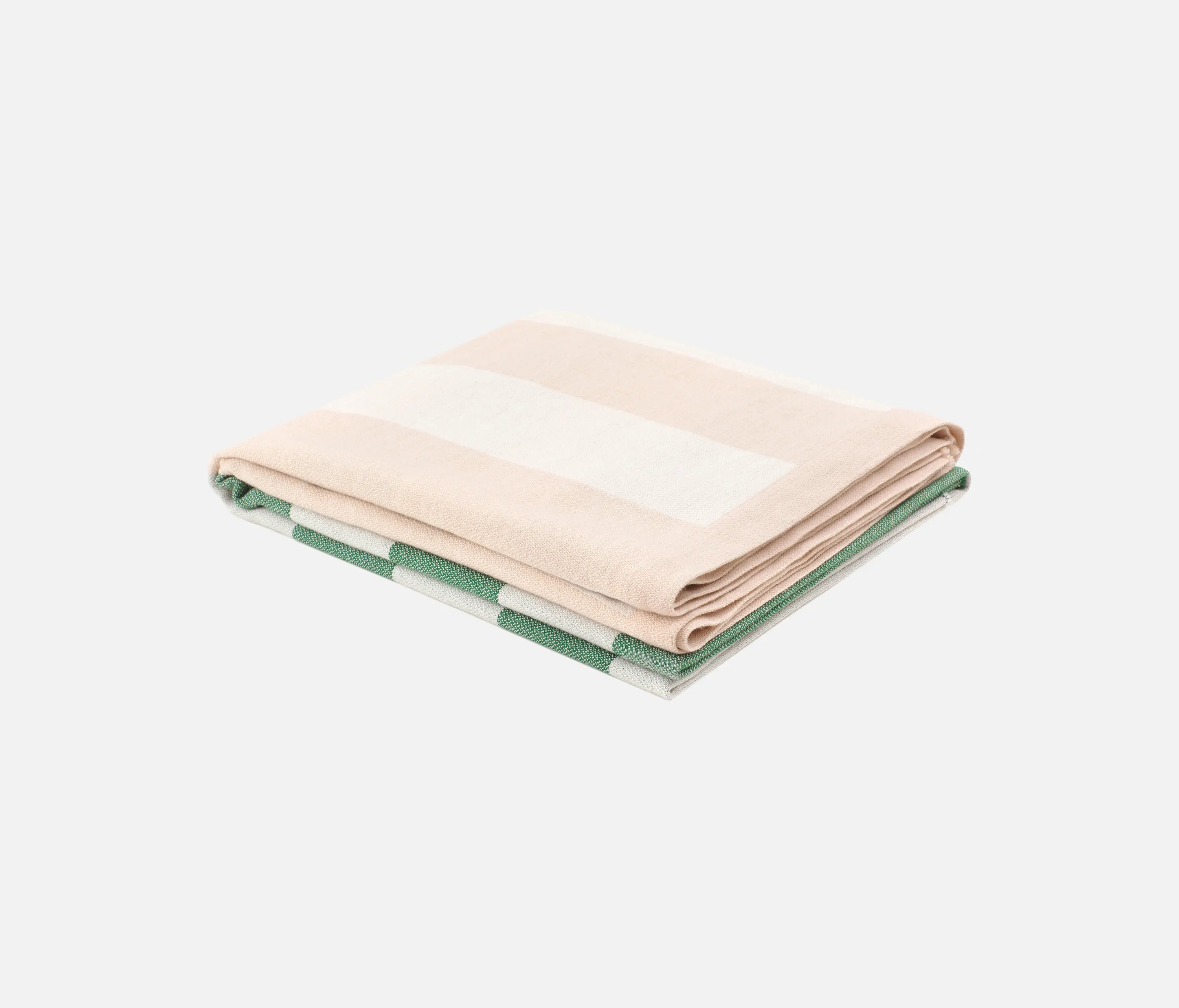 Hem Design Studio - Stripe Throw Green/Cream