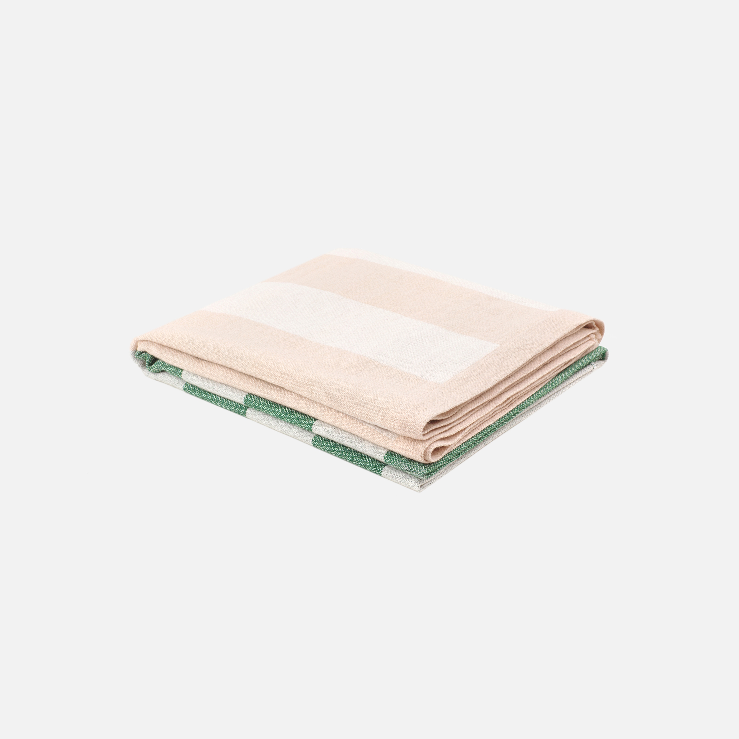 Stripe Throw Green/Cream
