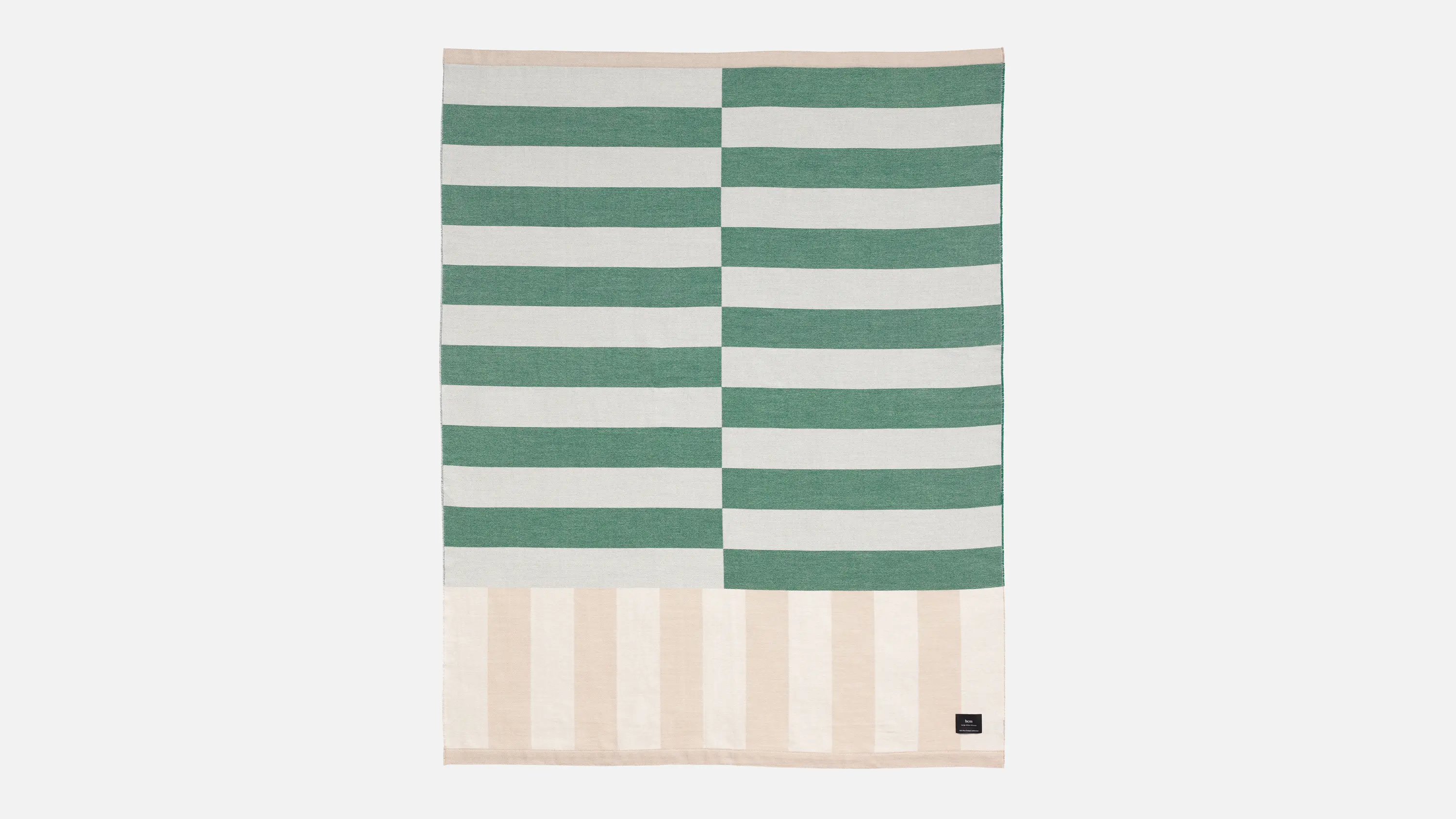 Hem Design Studio - Stripe Throw Green/Cream