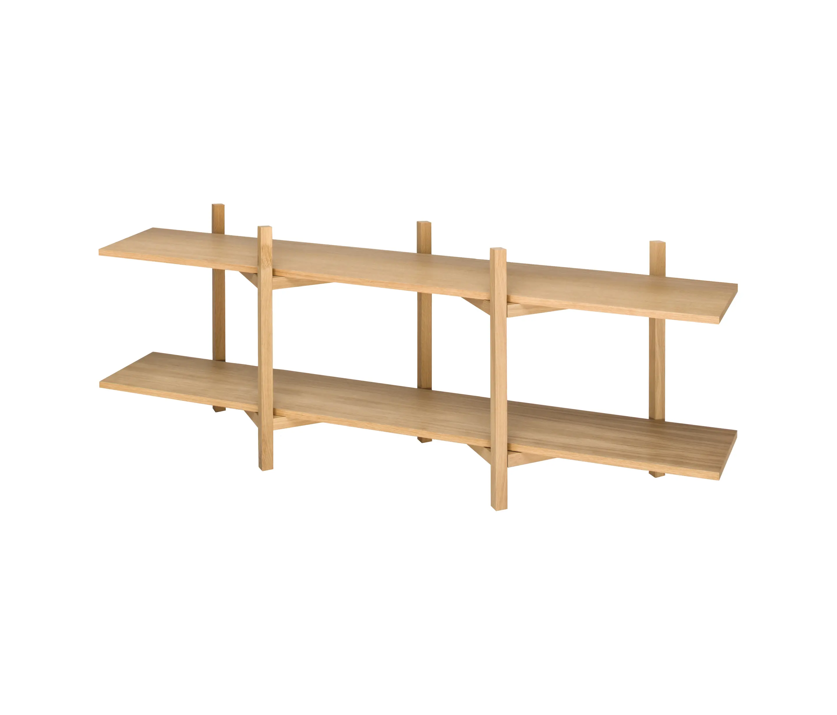 Hem Design Studio - Zig Zag Media Shelf Oak