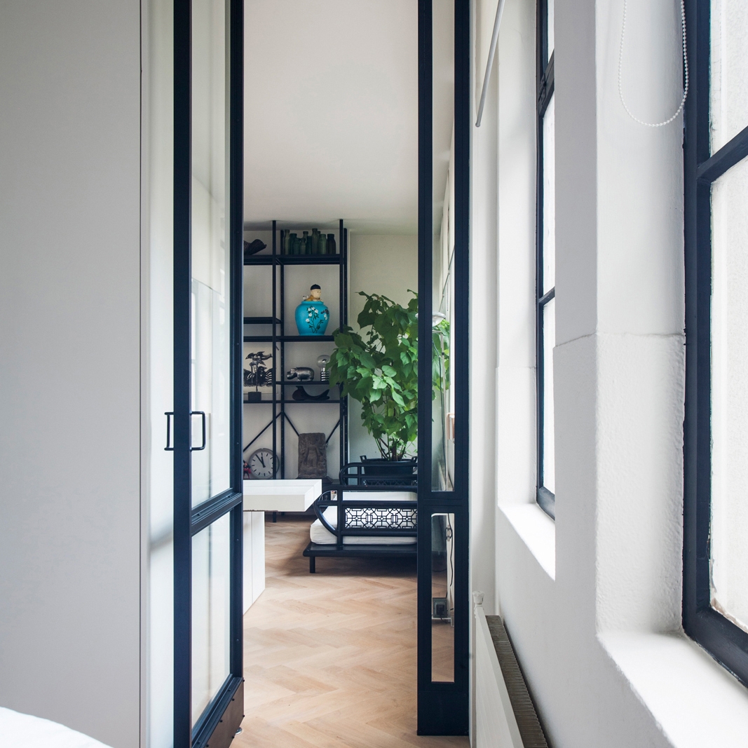 Display product System M | Pivot Hinge in Steel Door from manufacturer FritsJurgens