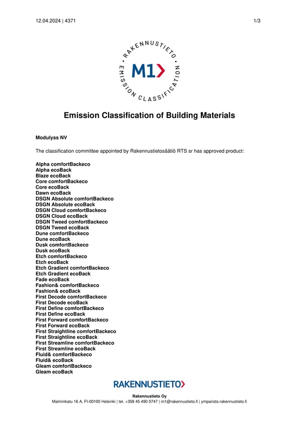 Preview image for the file modulyss.com_sites_default_files_2024-12_modulyss_M1 certificate ecoBack _ comfortBackeco_EN