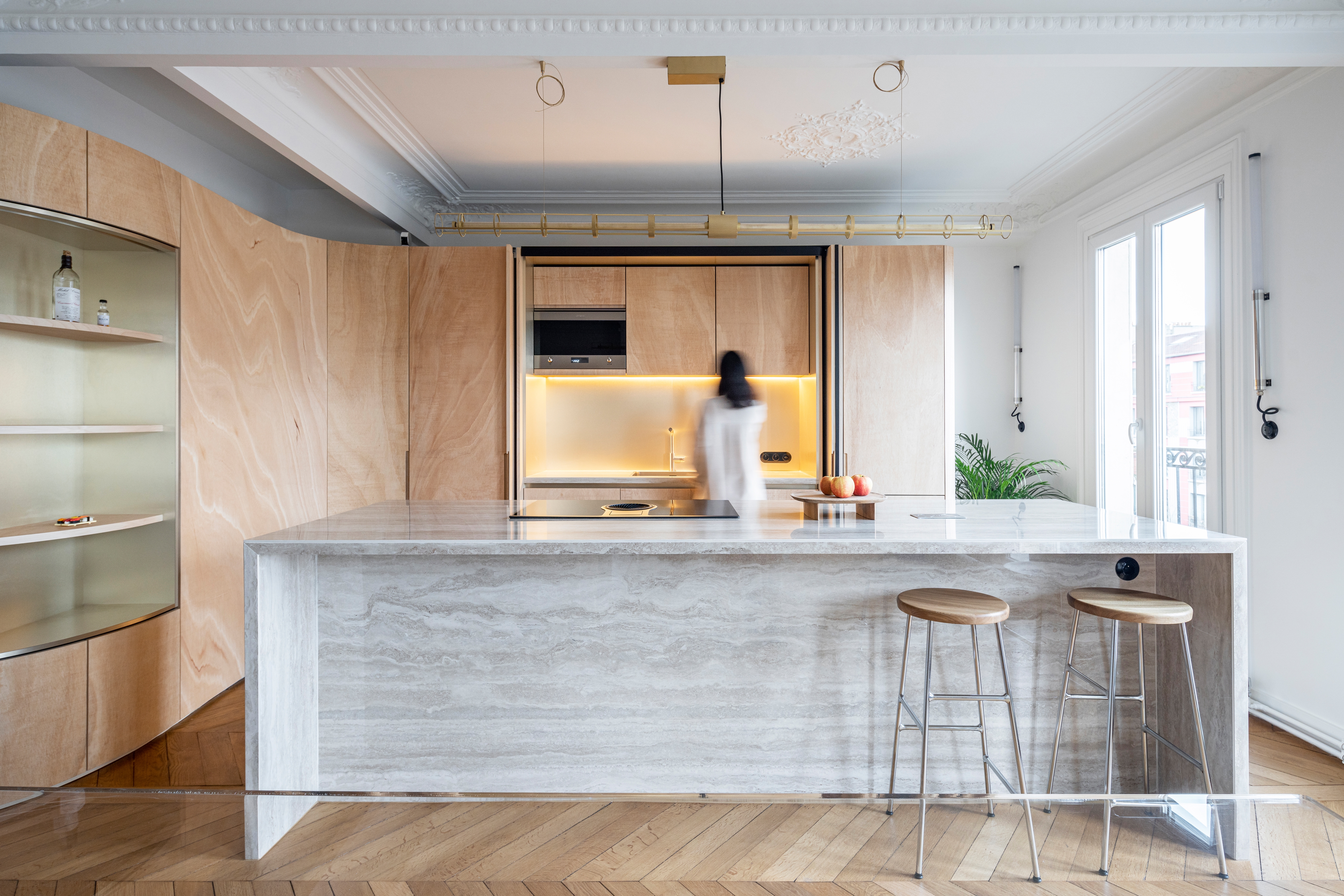 Read about project Wood ribbon in Paris apartment