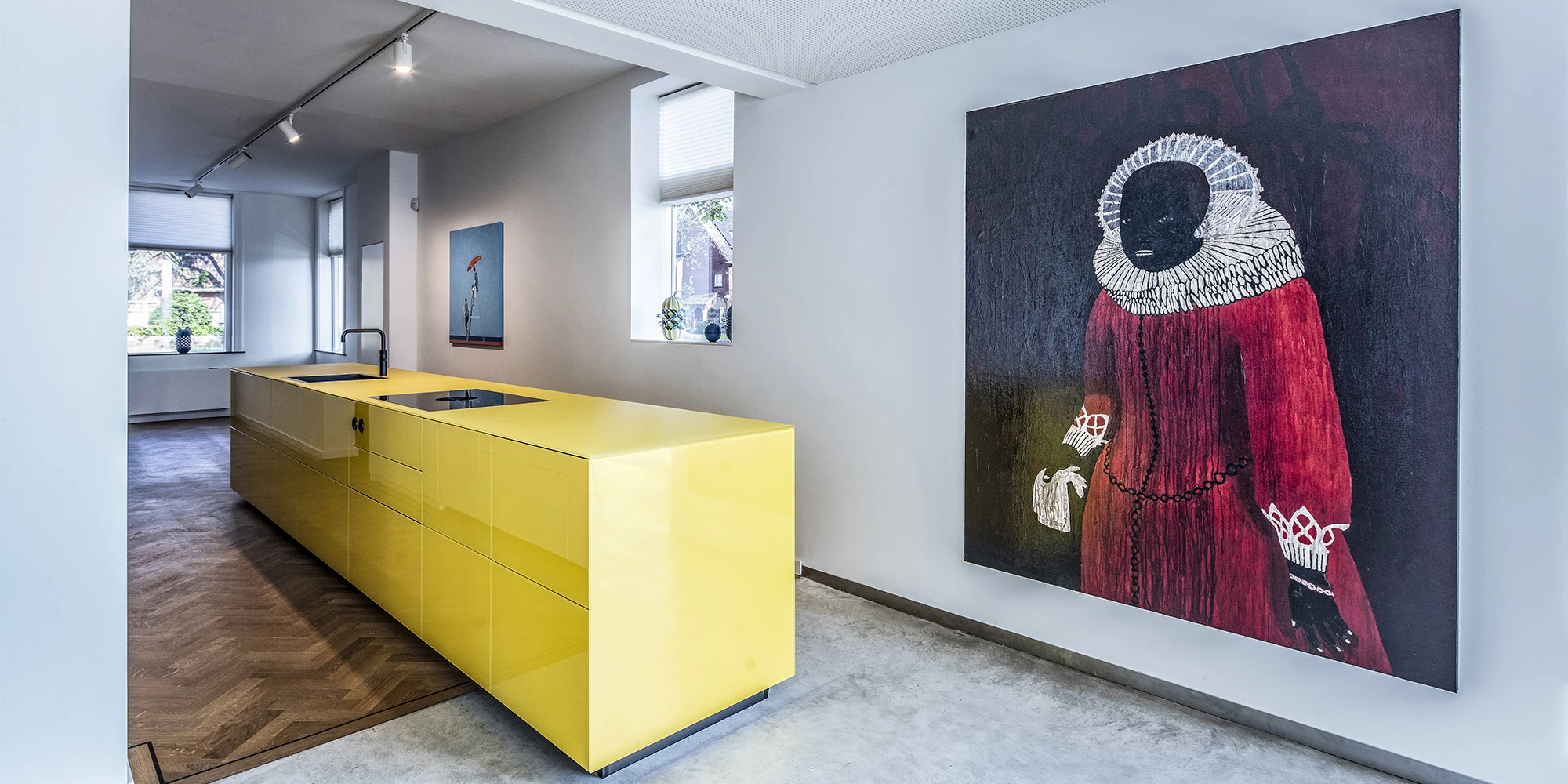 Main image for project Jan van Hoof Galerie: where minimalist kitchen design meets contemporary art
