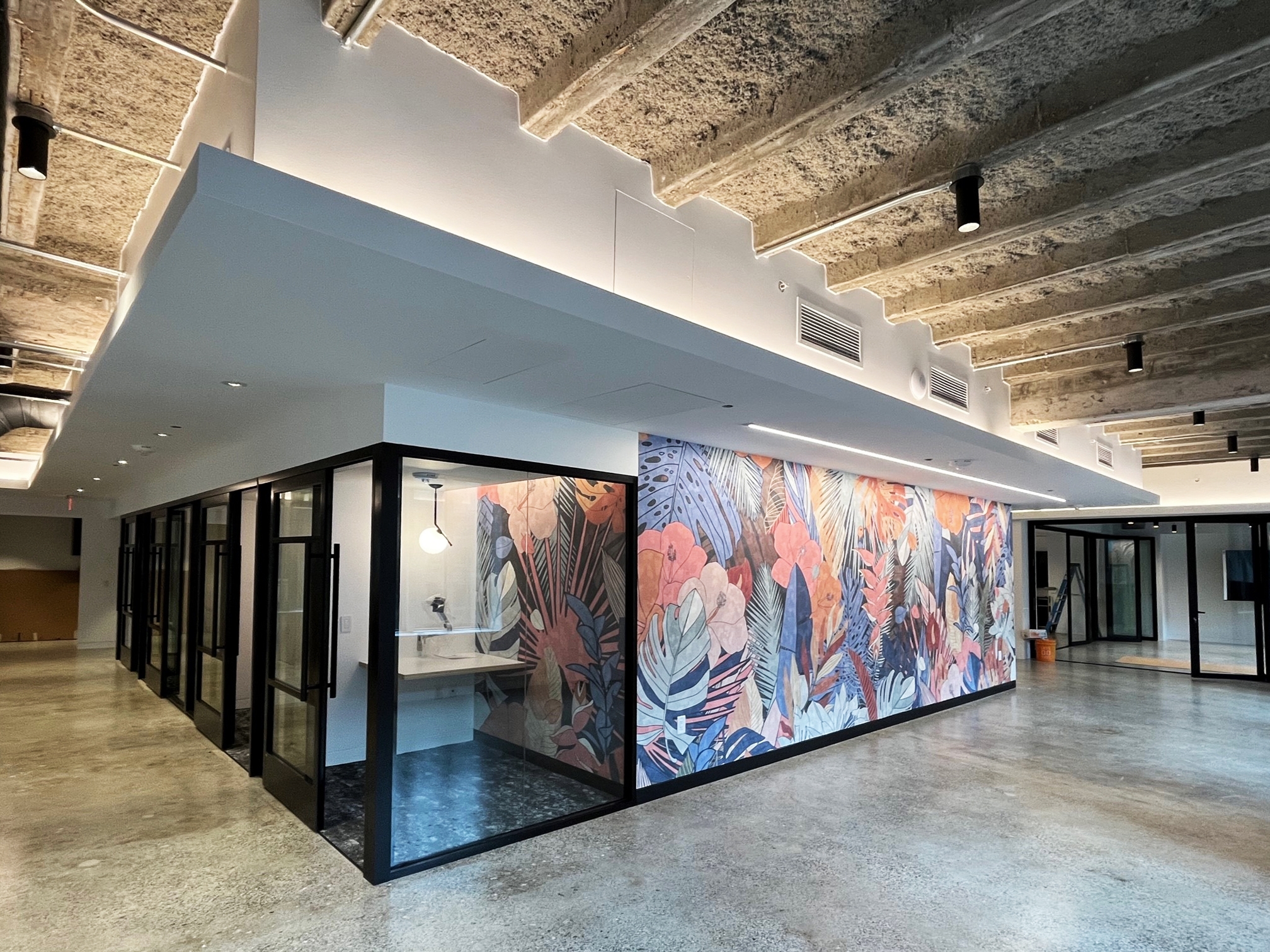 Read about project Tropical colors and shapes combine with an industrial style