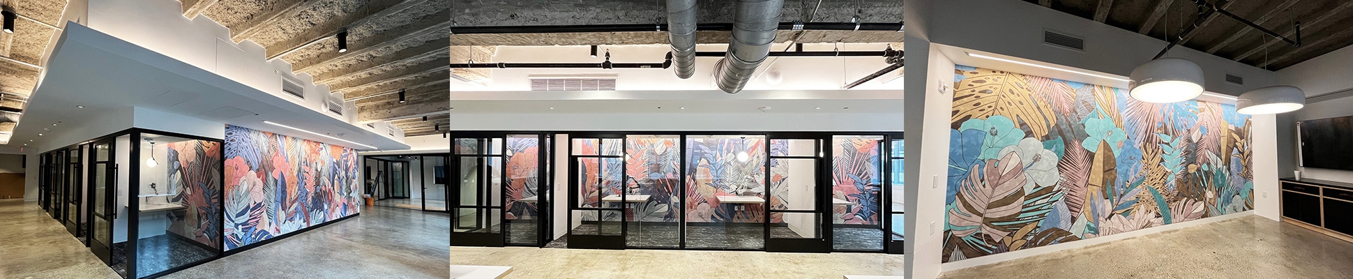 Leggi sul progetto Tropical colors and shapes combine with an industrial style
