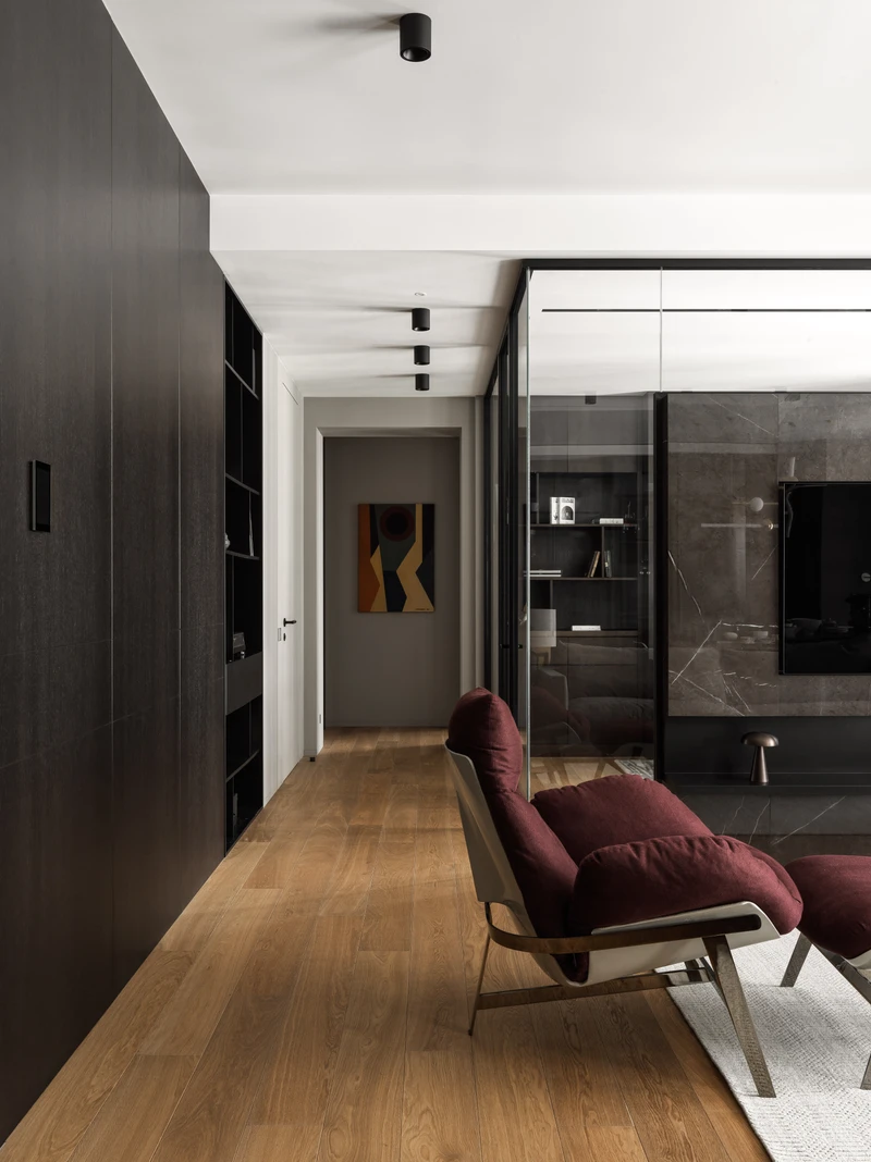 Beautiful view of Inside A Luxurious Minimalist Apartment With Concrete Walls