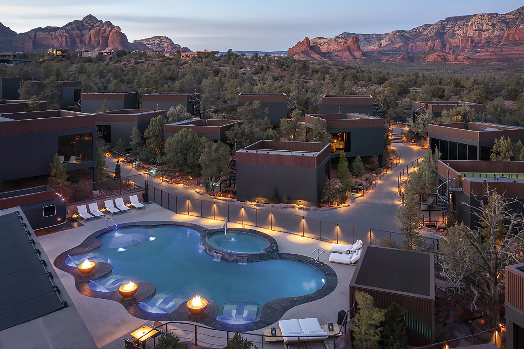 Read about project A landscape hotel suspended between desert and sky in Arizona