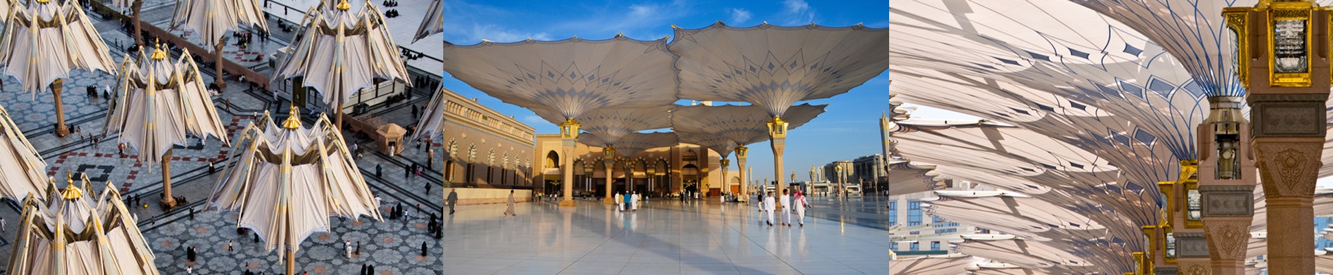Read about project 250 sun shades for pilgrims in Medina