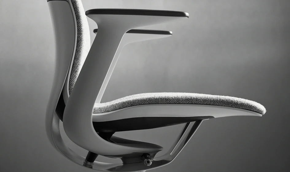 Top: The SILQ project started with these first, visionary sketches by James Ludwig, Steelcase`s Vice President Global Design & Product Engineering. The correlations between the first concept an the final product (above) are obvious