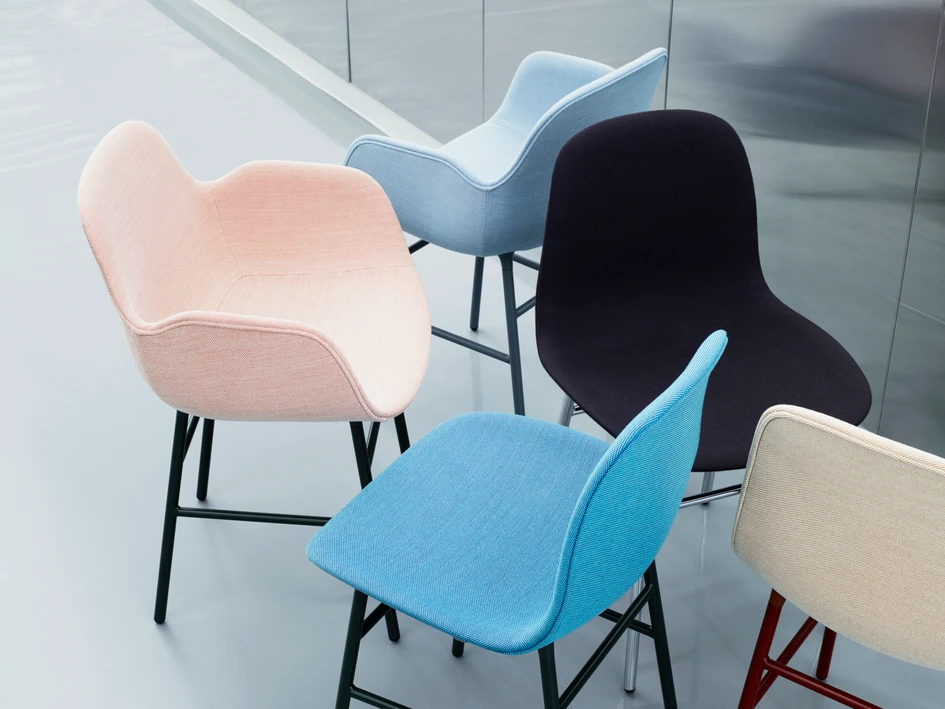With so many potential combinations of its multiple elements, Normann Copenhagen’s flexible Form seating series is completely customisable, allowing buyers and designers not just to find the perfect chair, but to create it themselves
