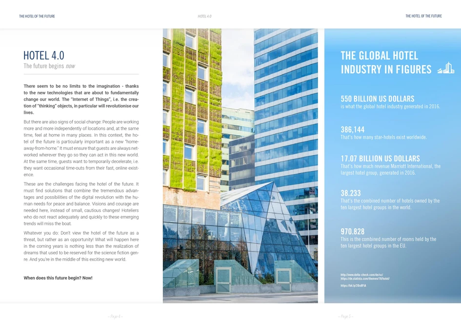 In the e-book ‘The Hotel of the Future’, Villeroy & Boch explores trends in temporary accommodations, giving special attention to bathroom design. In its 80 pages, inspiration is evenly balanced with information for architects and planners