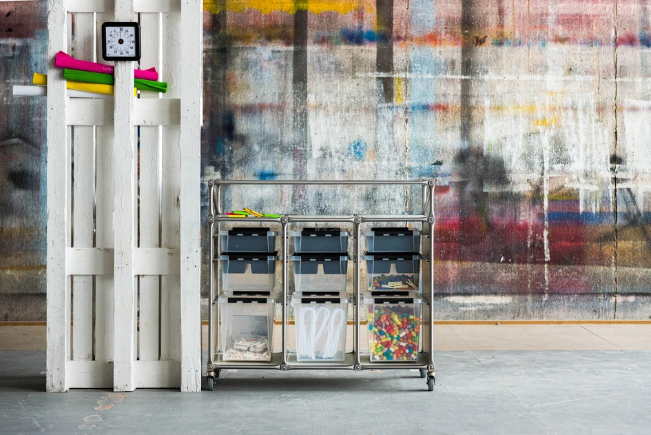 System 180's innovative Design Thinking Line of tables, boards and storage, developed to help nurture a culture of collaboration in teams, a prerequisite for successful problem-solving